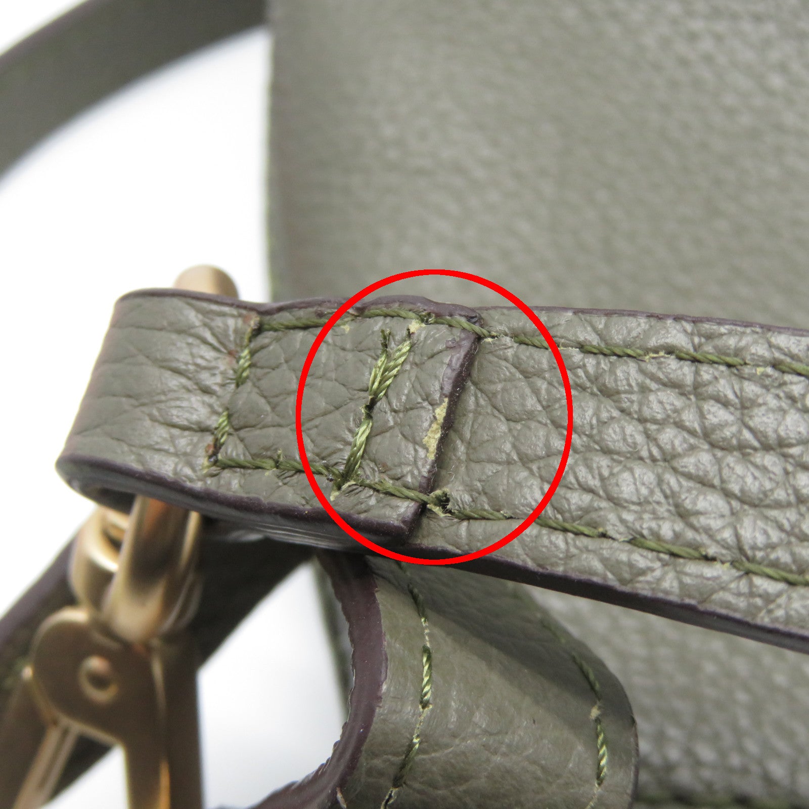 SEE BY CHLOE 牛皮皮革/麂皮皮革Mini Joan金扣手挽肩背两用袋绿色