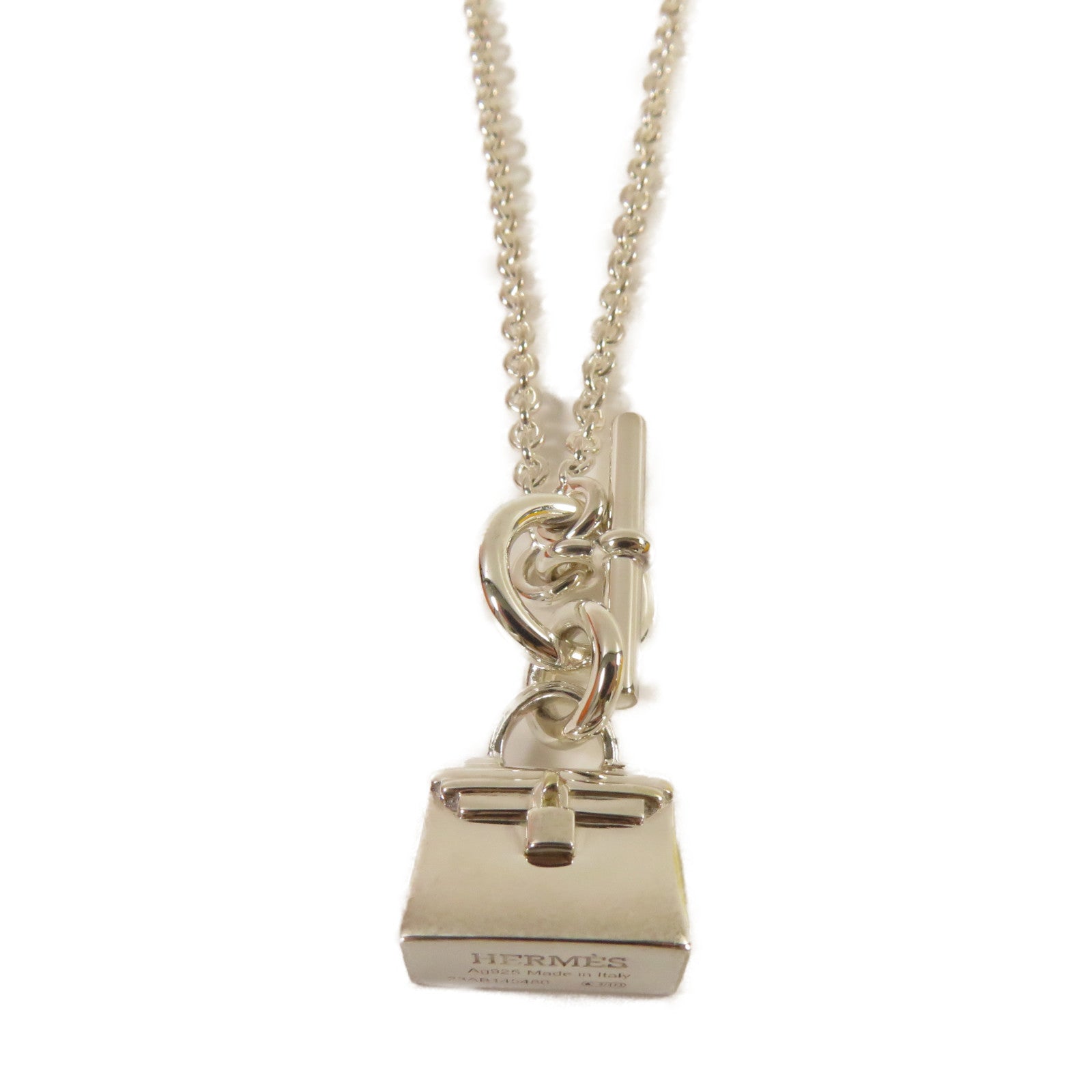 HERMES 925純銀Kelly Necklace項鍊銀色