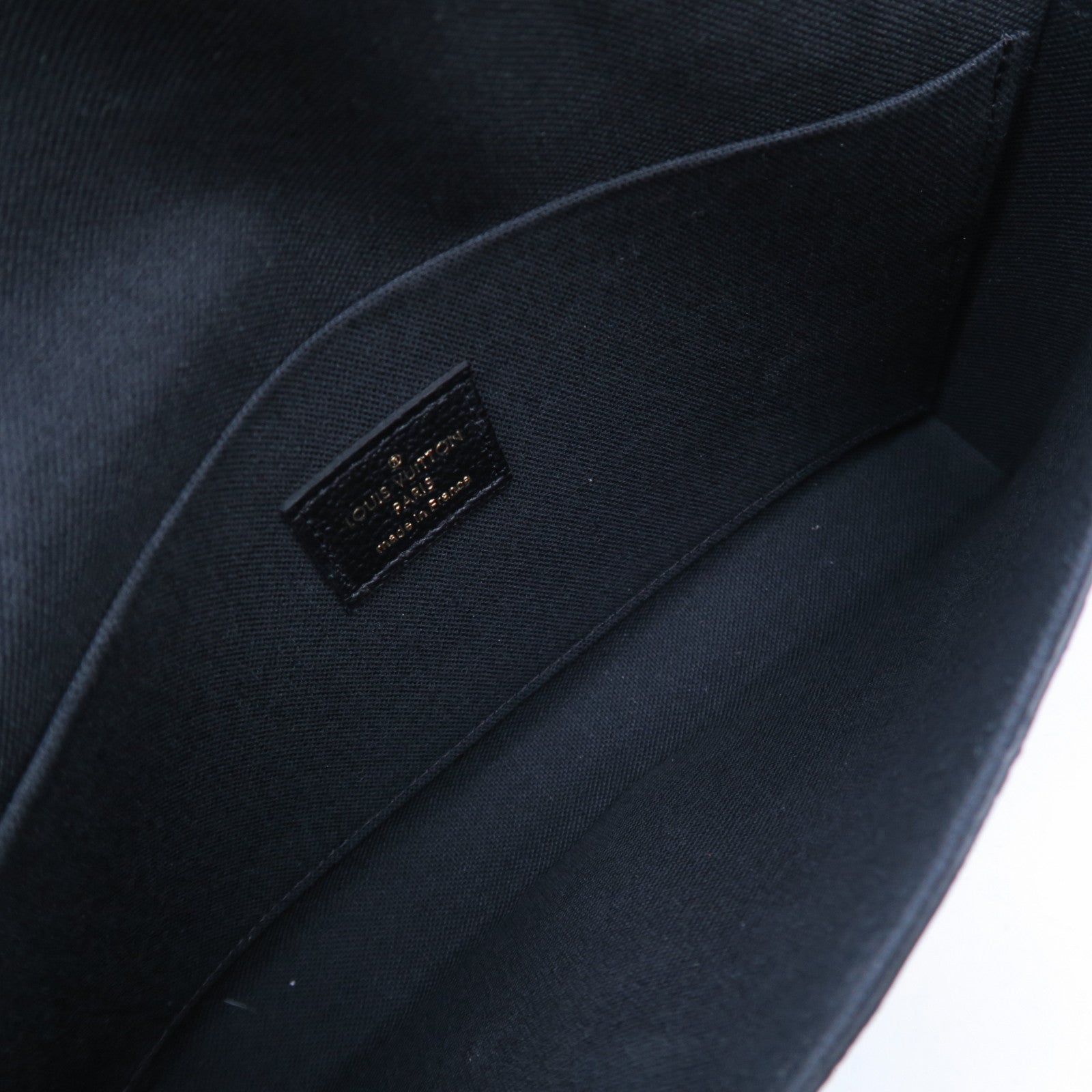 LOUIS VUITTON Monogram Empreinte Pochette Felicie金扣鏈帶肩背袋黑色