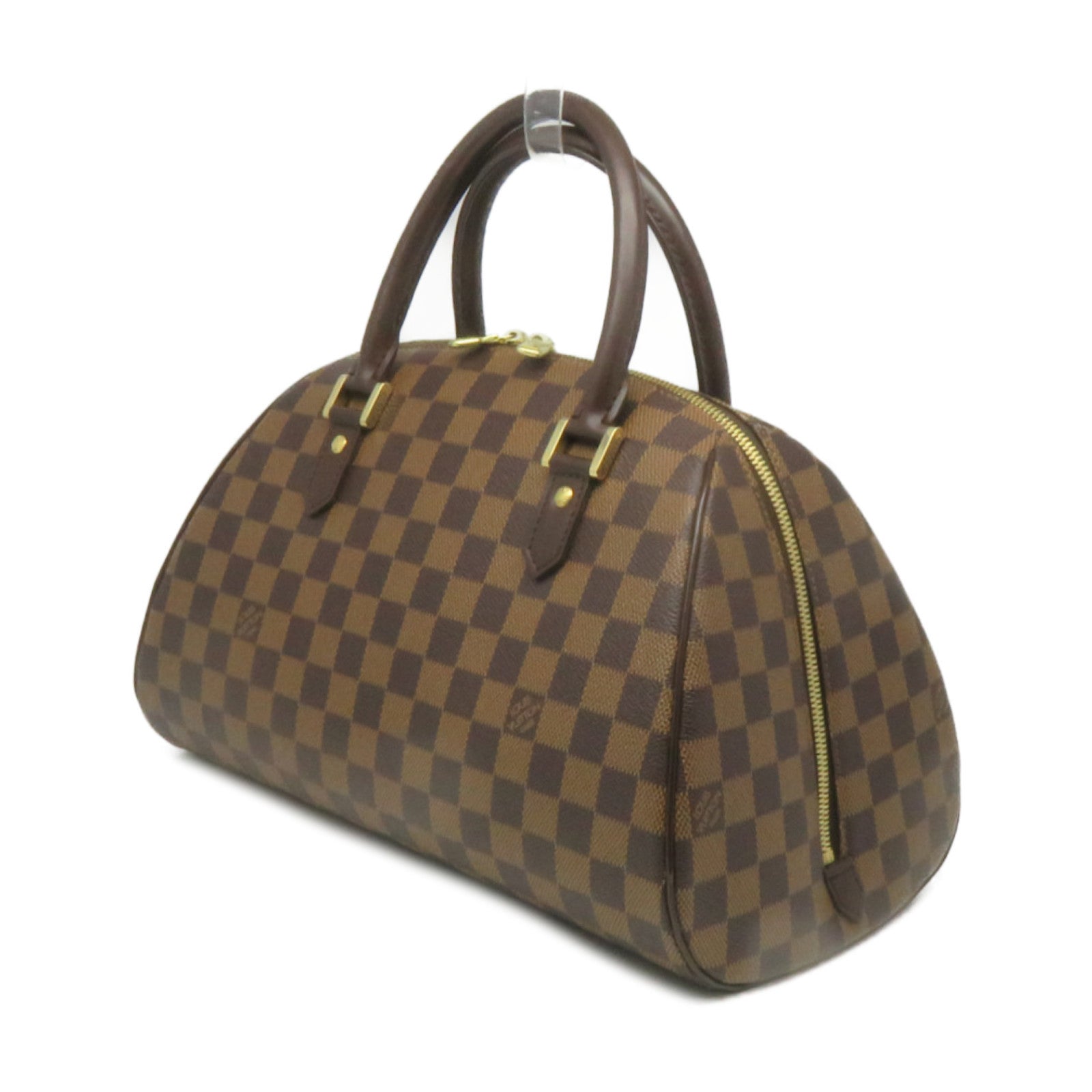 LOUIS VUITTON Damier Ribera MM Hand Bag金扣手挽袋黑色