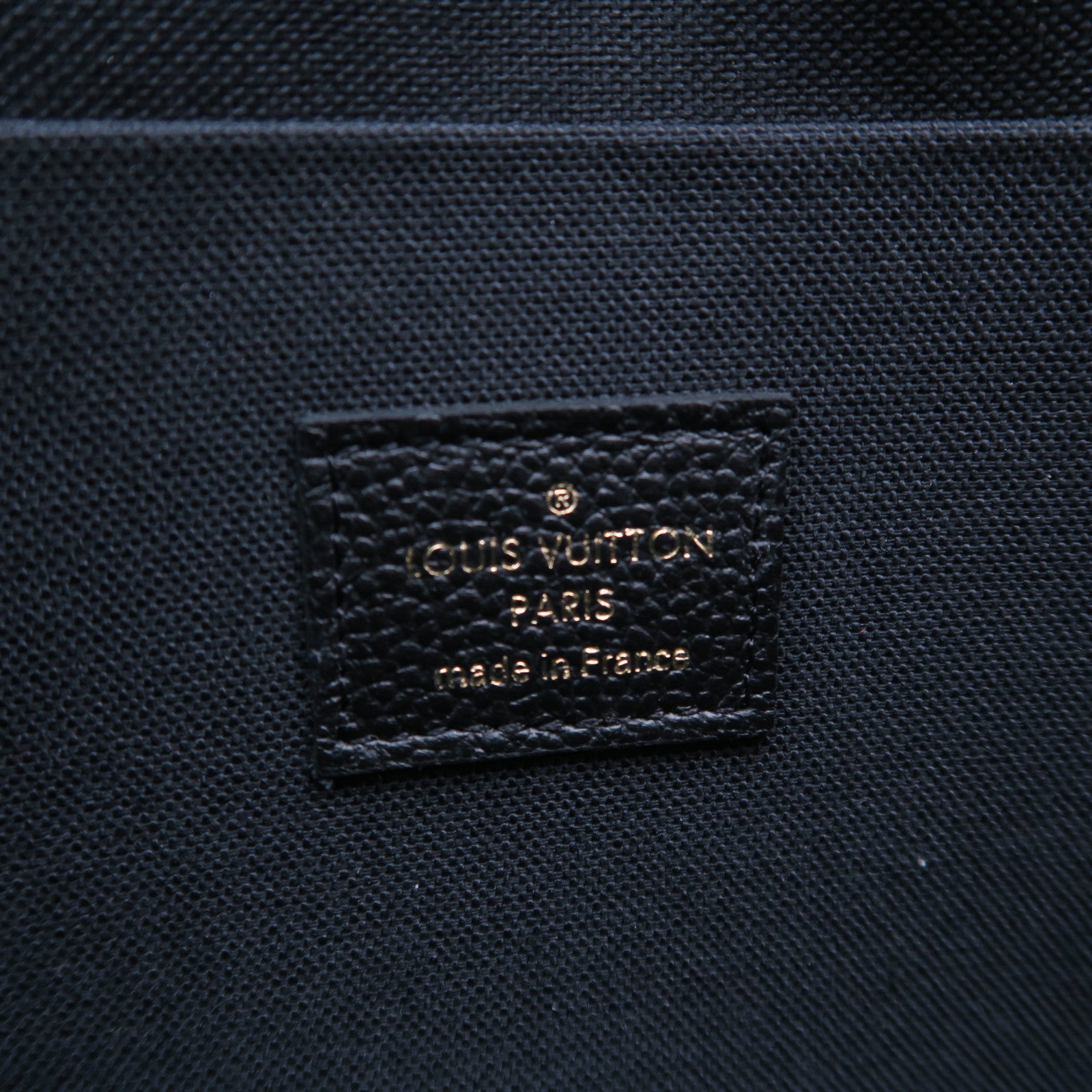 LOUIS VUITTON Monogram Empreinte Pochette Felicie金扣鏈帶肩背袋黑色