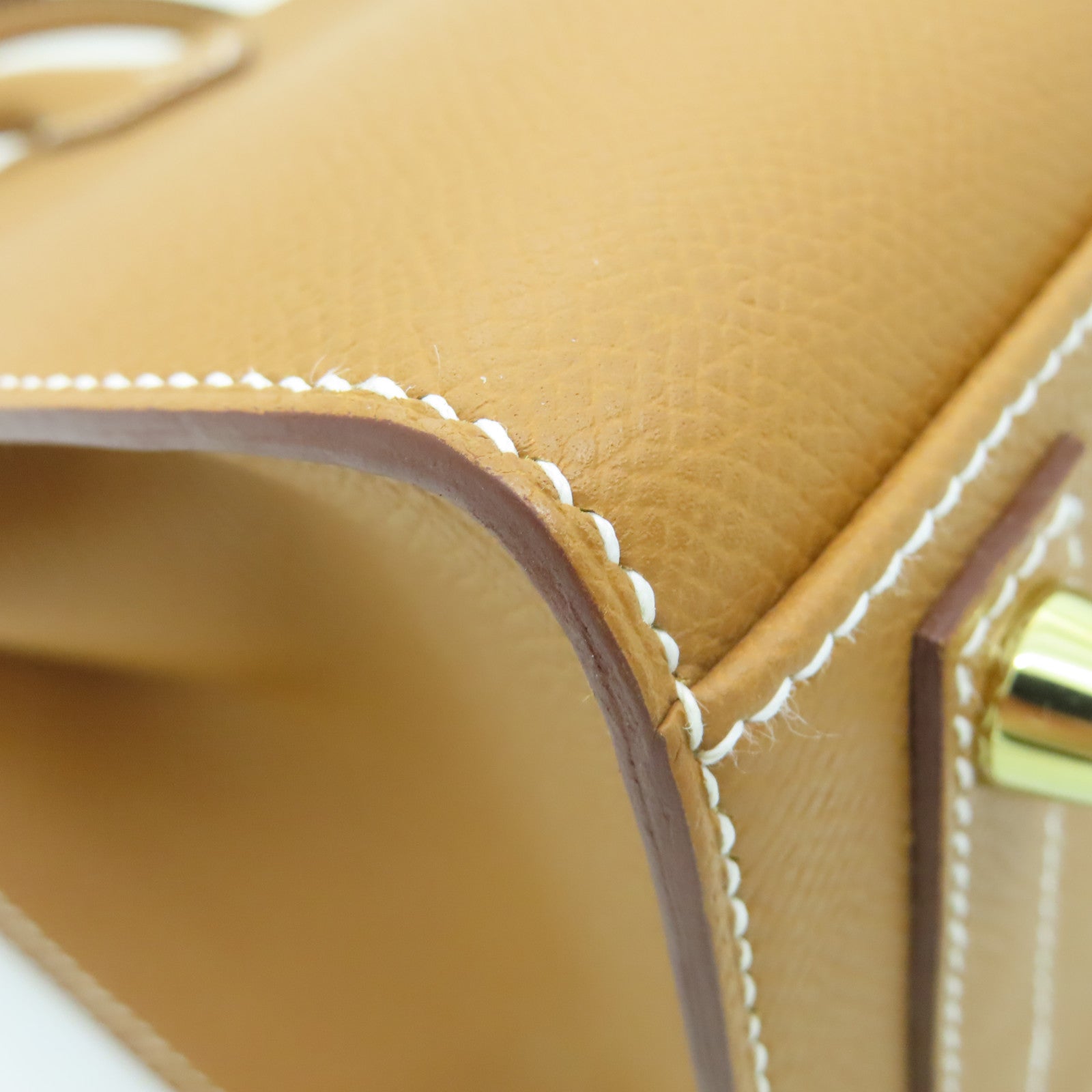 HERMES Epsom皮革Birkin 25金扣手挽袋啡色