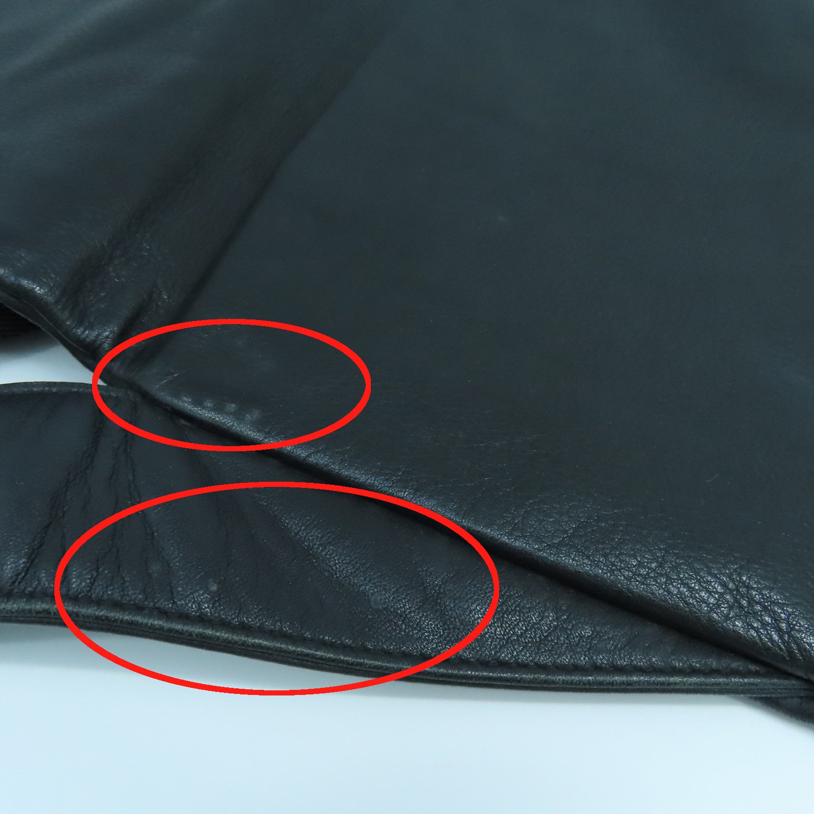 agnes b. 皮革Shoulder Bag銀扣肩背袋黑色