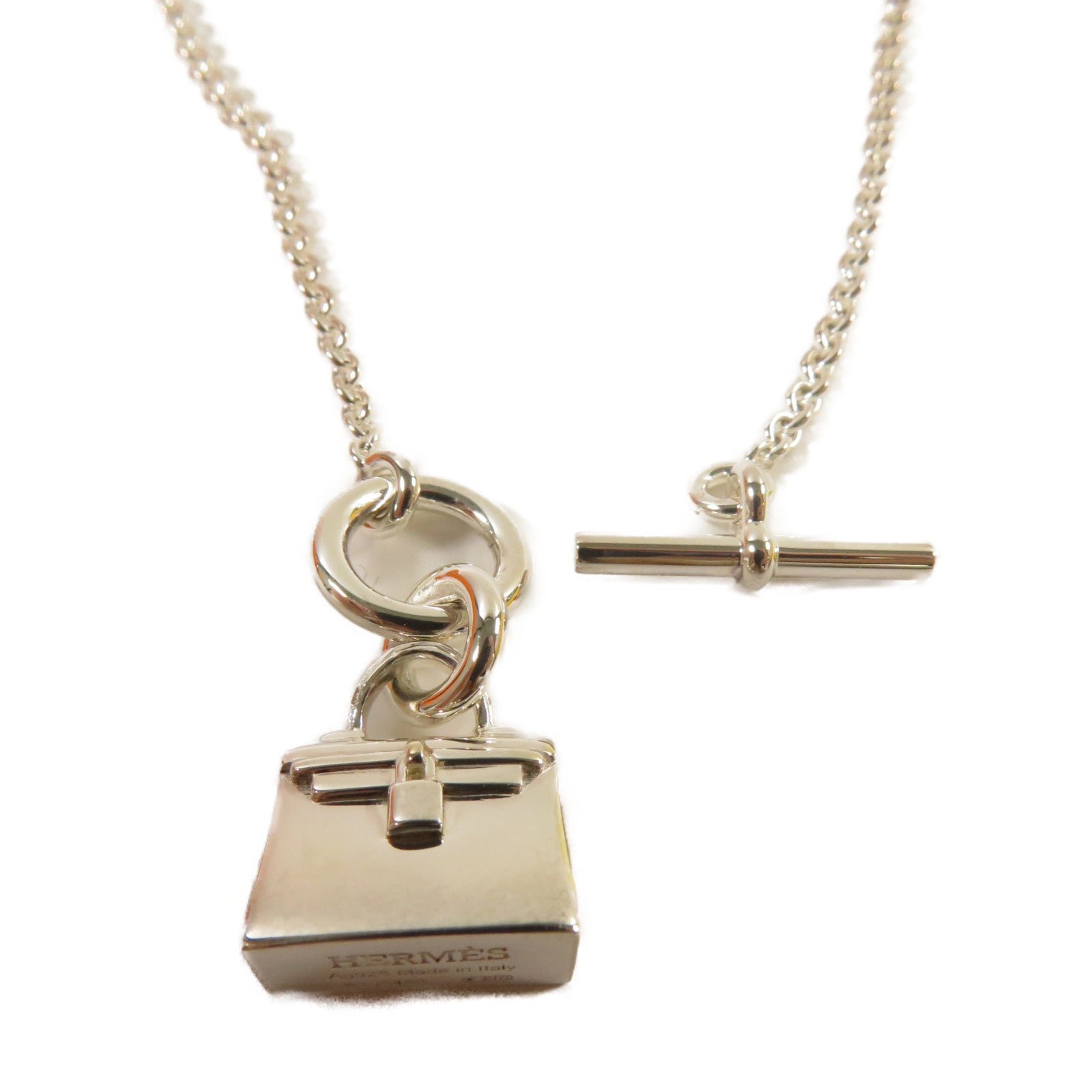 HERMES 925純銀Kelly Necklace項鍊銀色