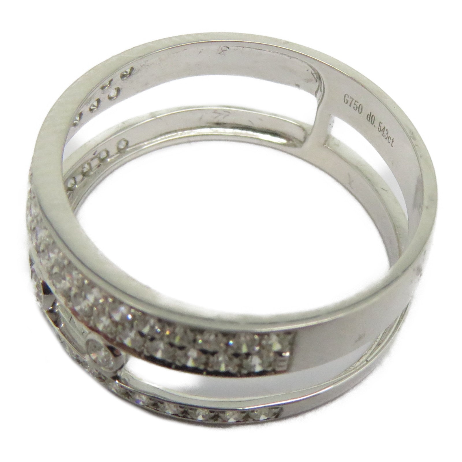 JEWELRY 【激減優惠】18K白金Diamond Ring 0.54ct鑽石戒指US#6.75銀色