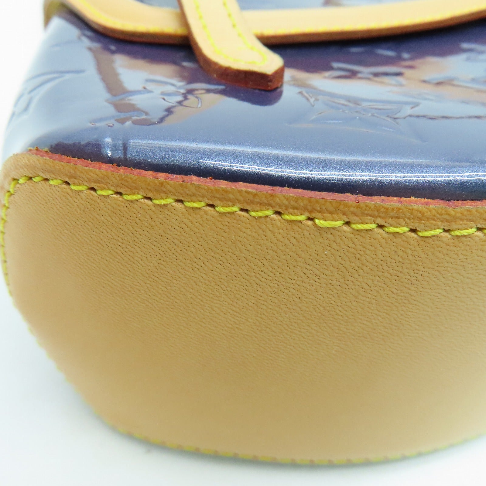 LOUIS VUITTON Monogram Vernis Biscayne Bag金扣肩背袋藍色