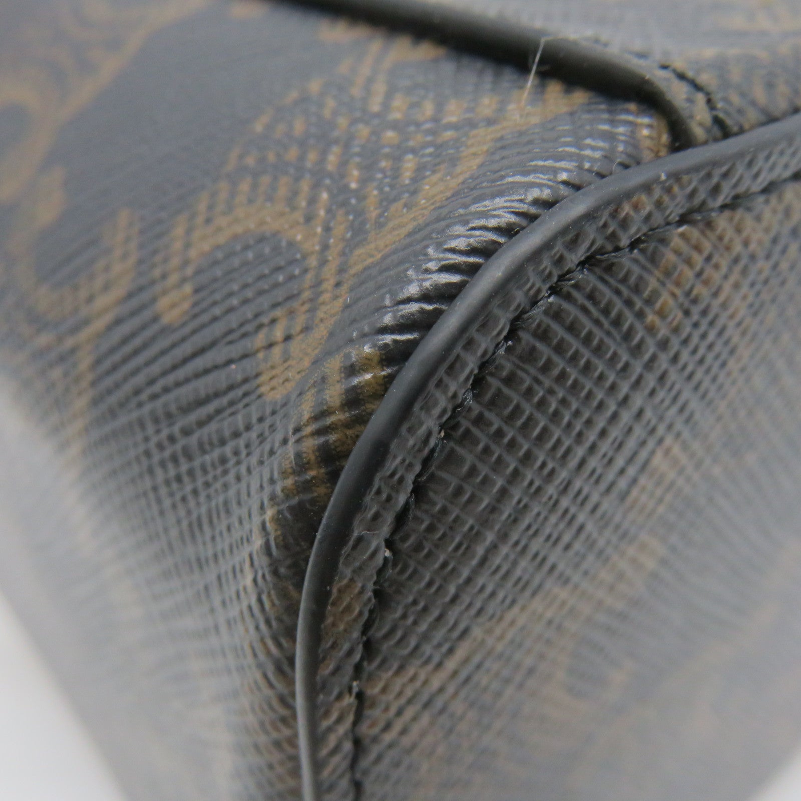 CELINE 塗層帆布Vanity Case 2Way Shoulder Bag金扣手挽肩背兩用袋啡色