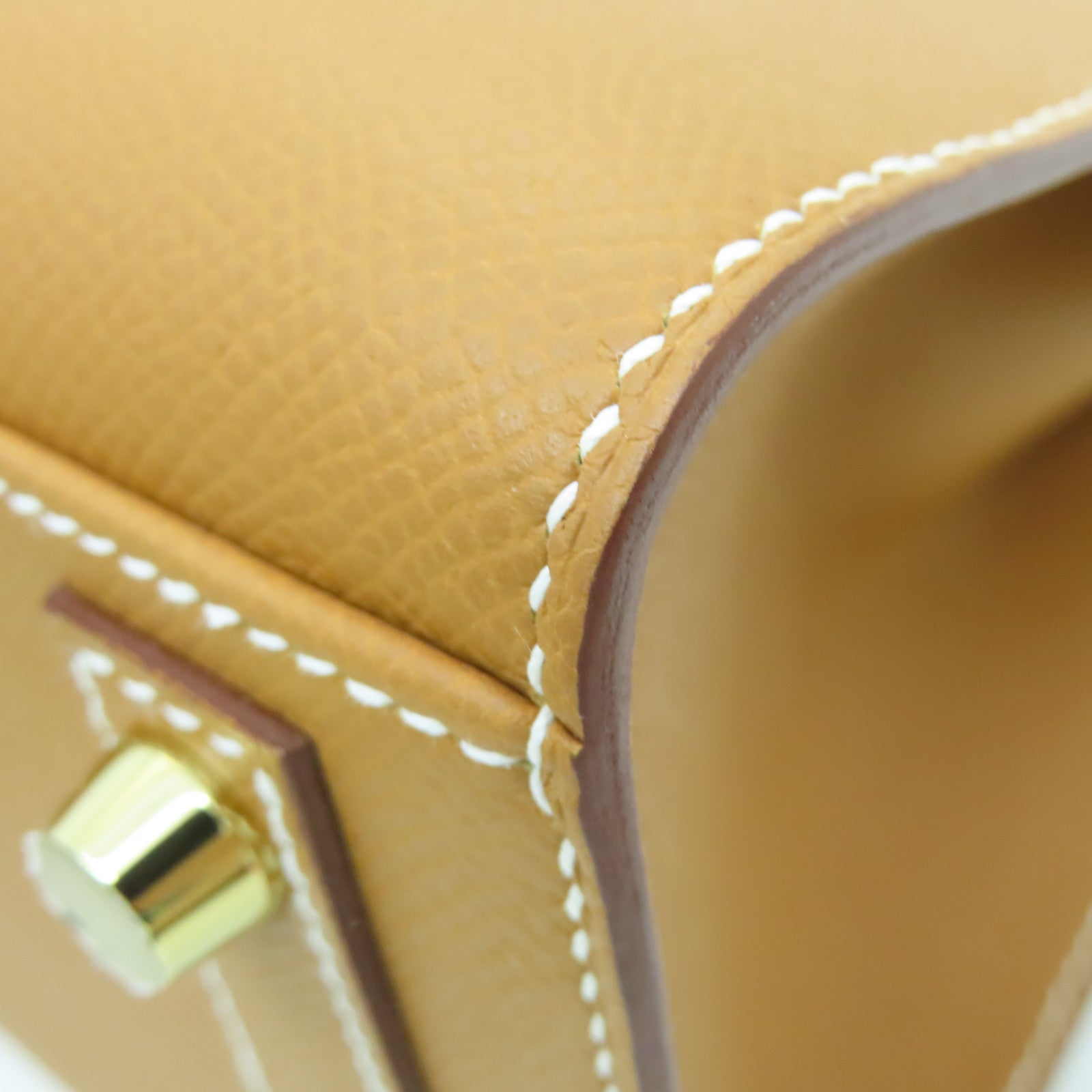 HERMES Epsom皮革Birkin 25金扣手挽袋啡色