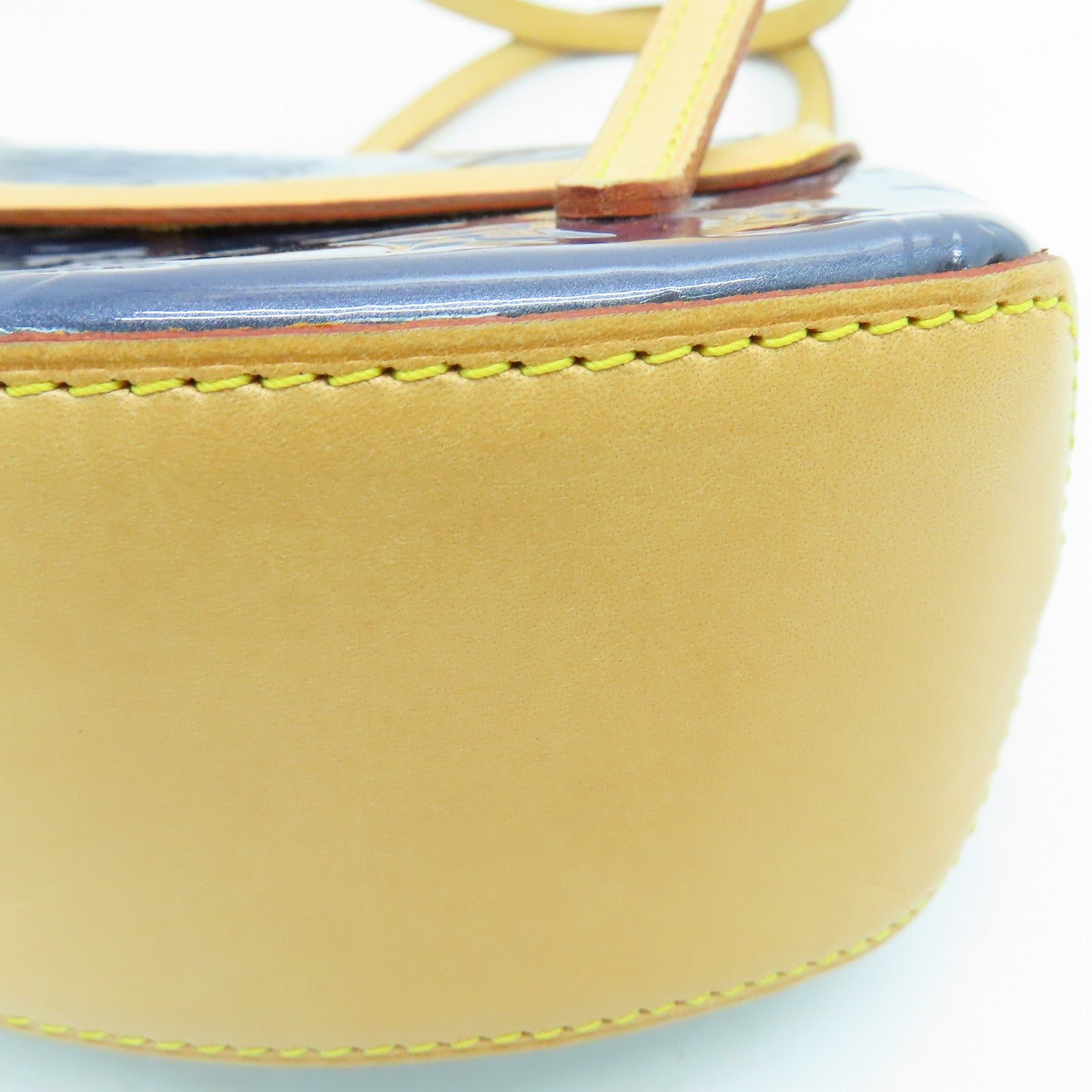 LOUIS VUITTON Monogram Vernis Biscayne Bag金扣肩背袋藍色