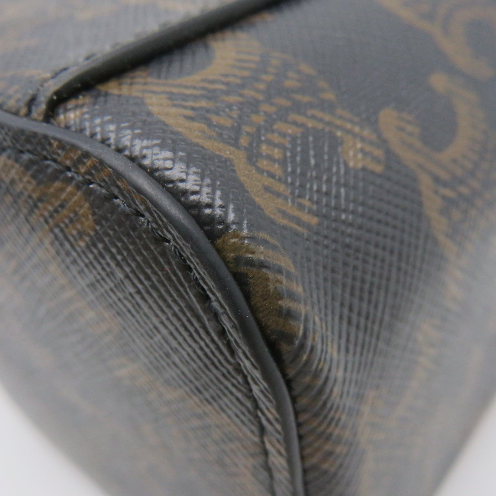 CELINE 塗層帆布Vanity Case 2Way Shoulder Bag金扣手挽肩背兩用袋啡色