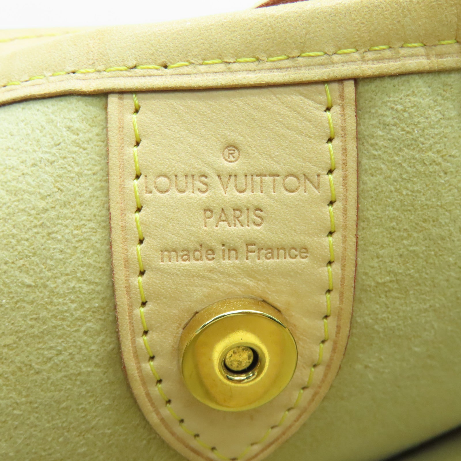 LOUIS VUITTON Damier Azur Galliera PM金扣肩背袋白色