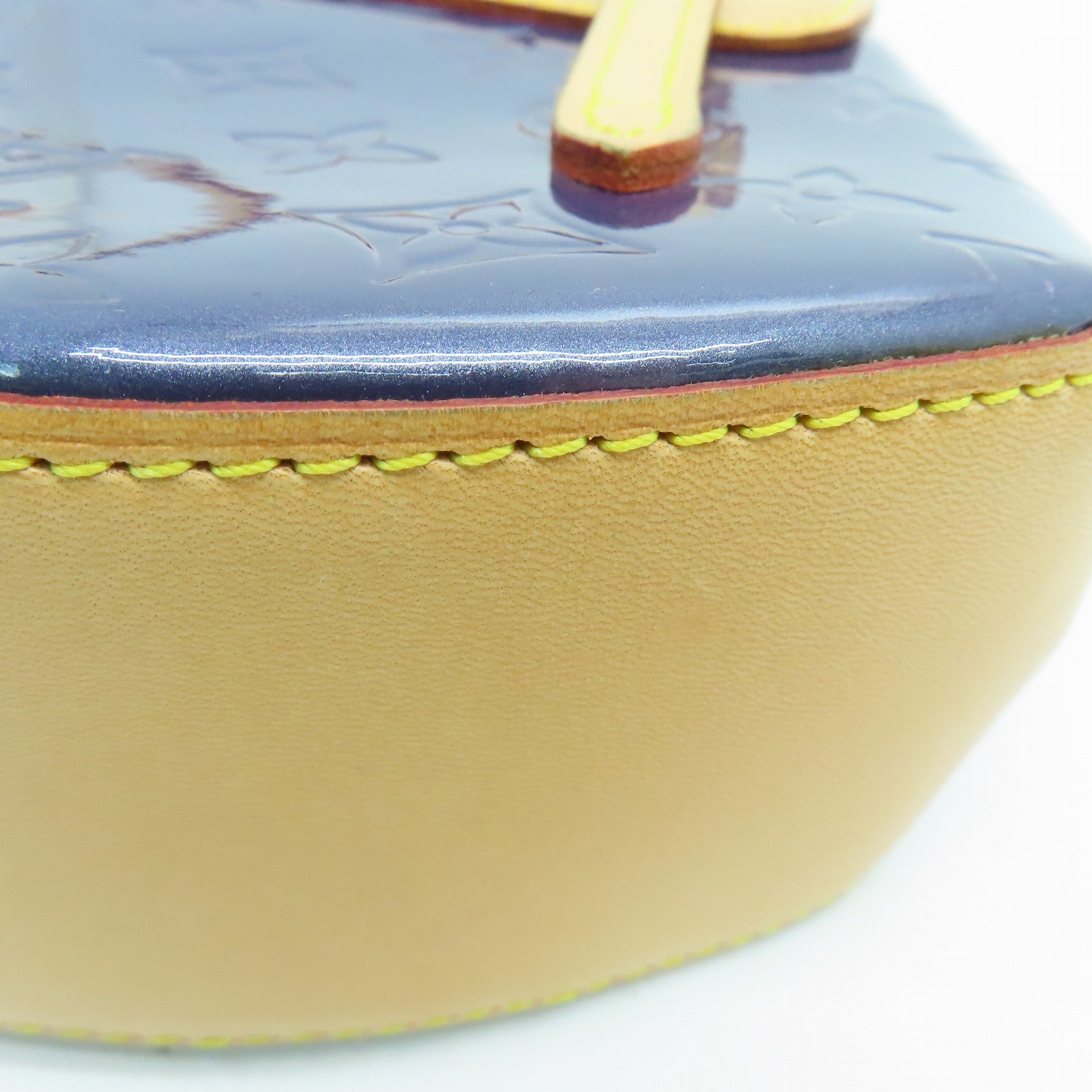 LOUIS VUITTON Monogram Vernis Biscayne Bag金扣肩背袋藍色