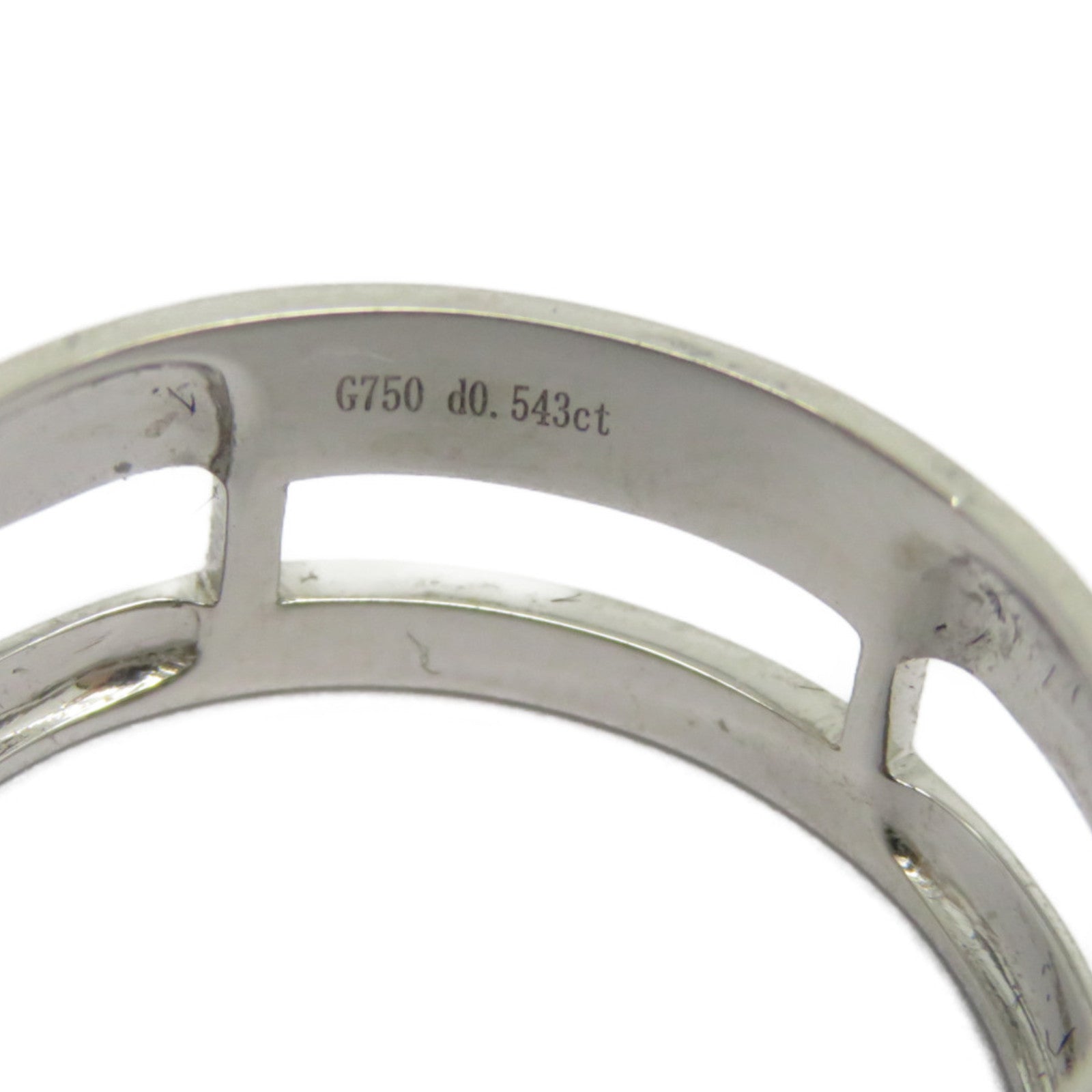 JEWELRY 【激減優惠】18K白金Diamond Ring 0.54ct鑽石戒指US#6.75銀色