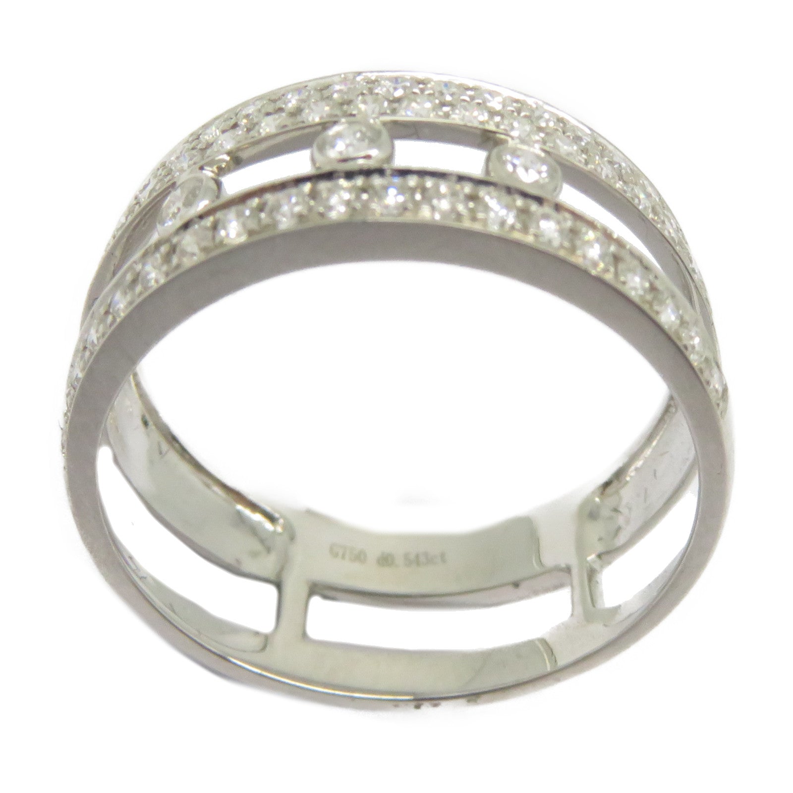 JEWELRY 【激減優惠】18K白金Diamond Ring 0.54ct鑽石戒指US#6.75銀色