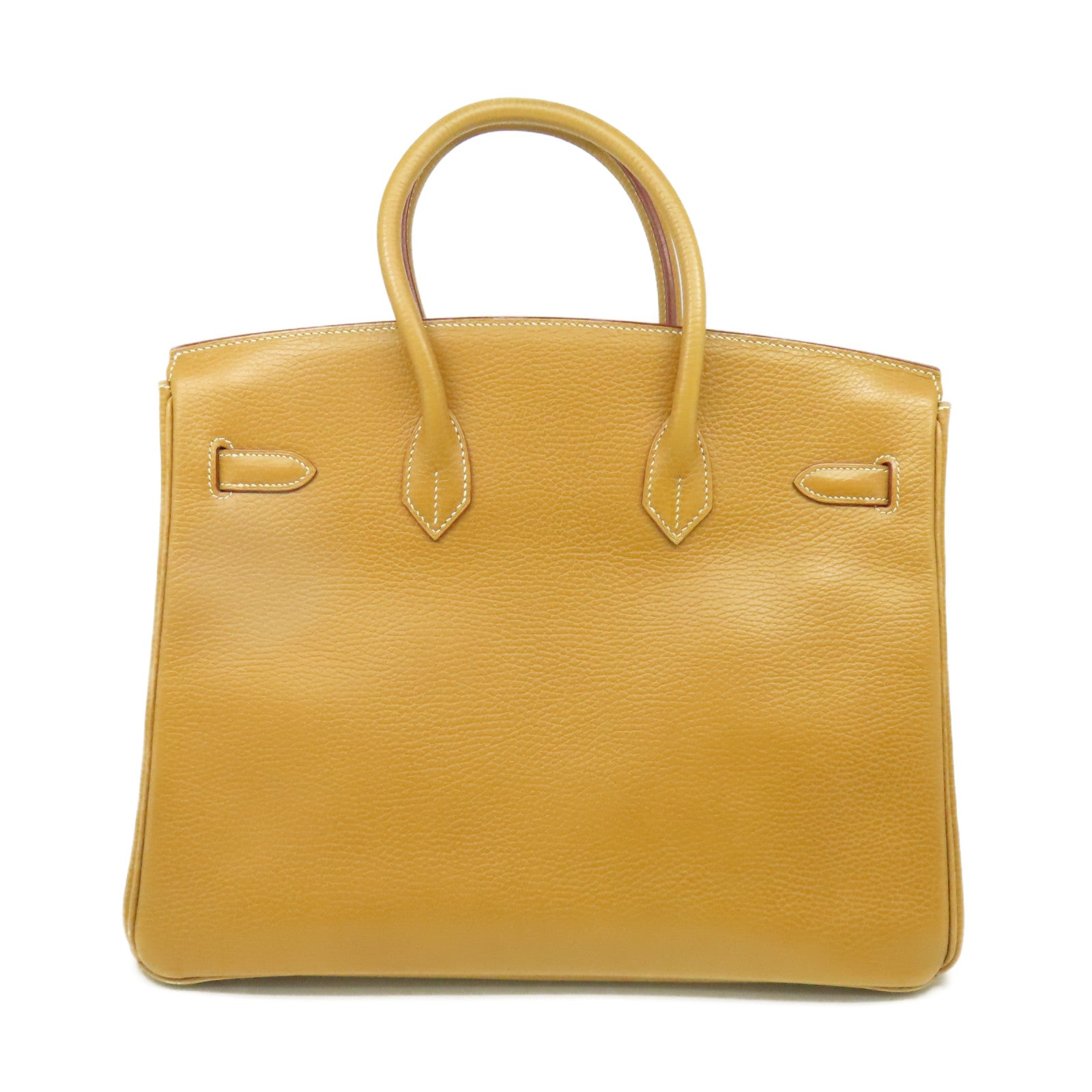 HERMES Ardennes皮革Birkin 35 Hand Bag銀扣手挽袋Natural啡色