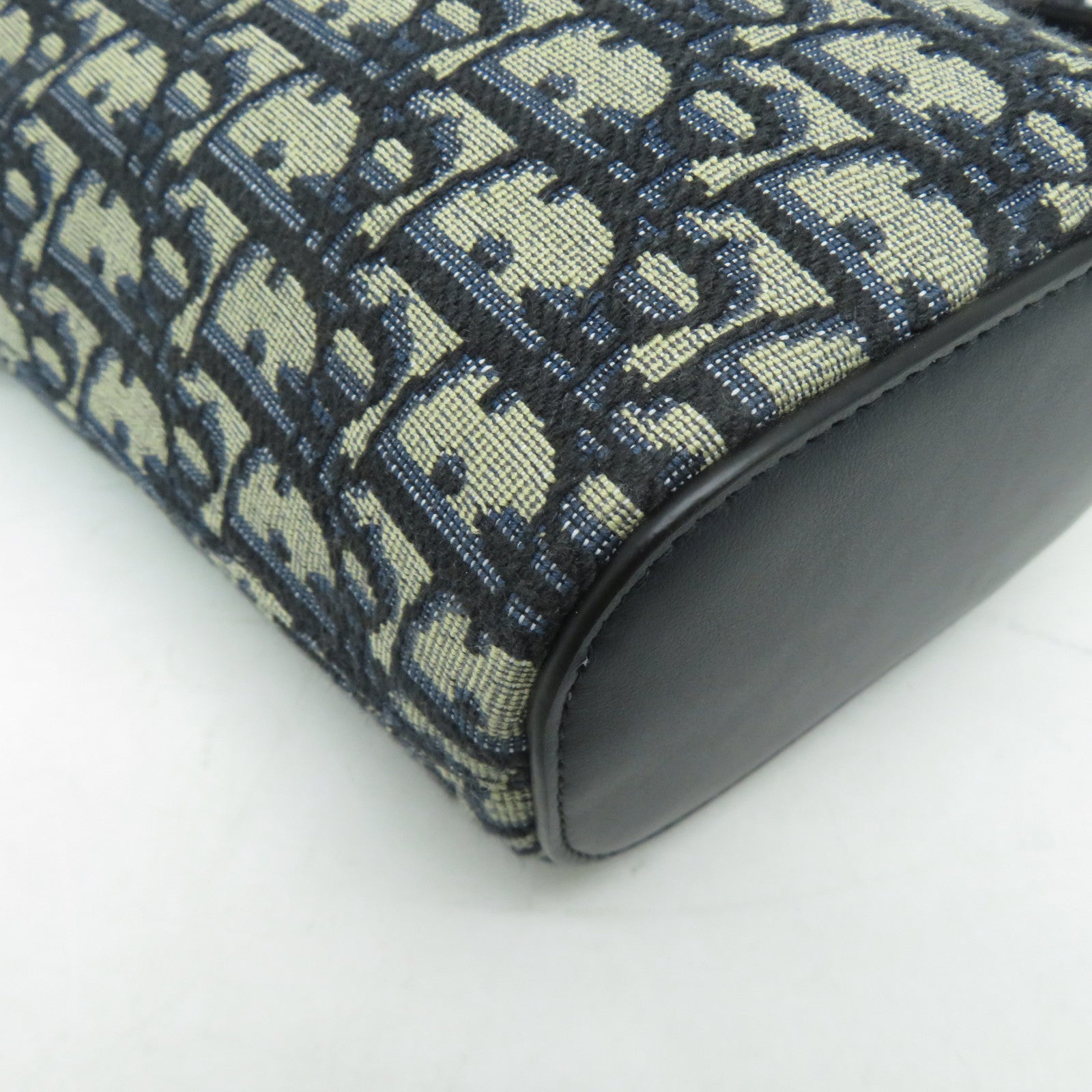 Dior 帆布Shoulder Bag金扣手挽肩背兩用袋藍色