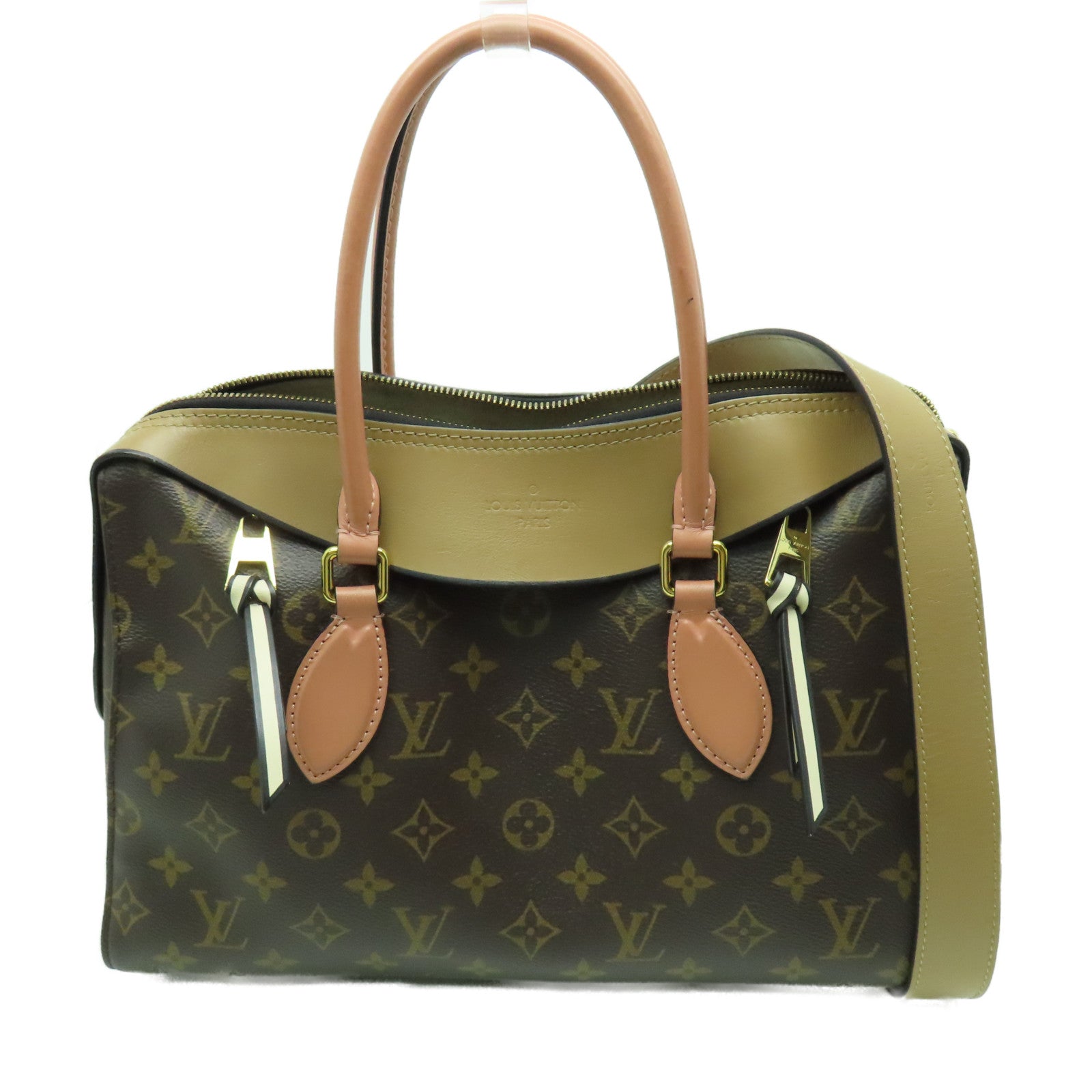 LOUIS VUITTON Monogram Tuileries金扣手挽肩背兩用袋啡色