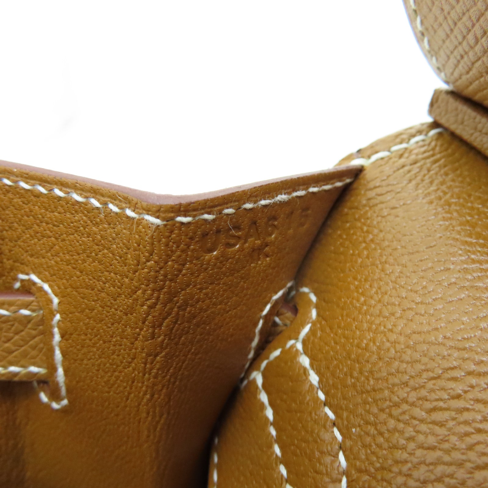 HERMES Epsom皮革Birkin 25金扣手挽袋啡色