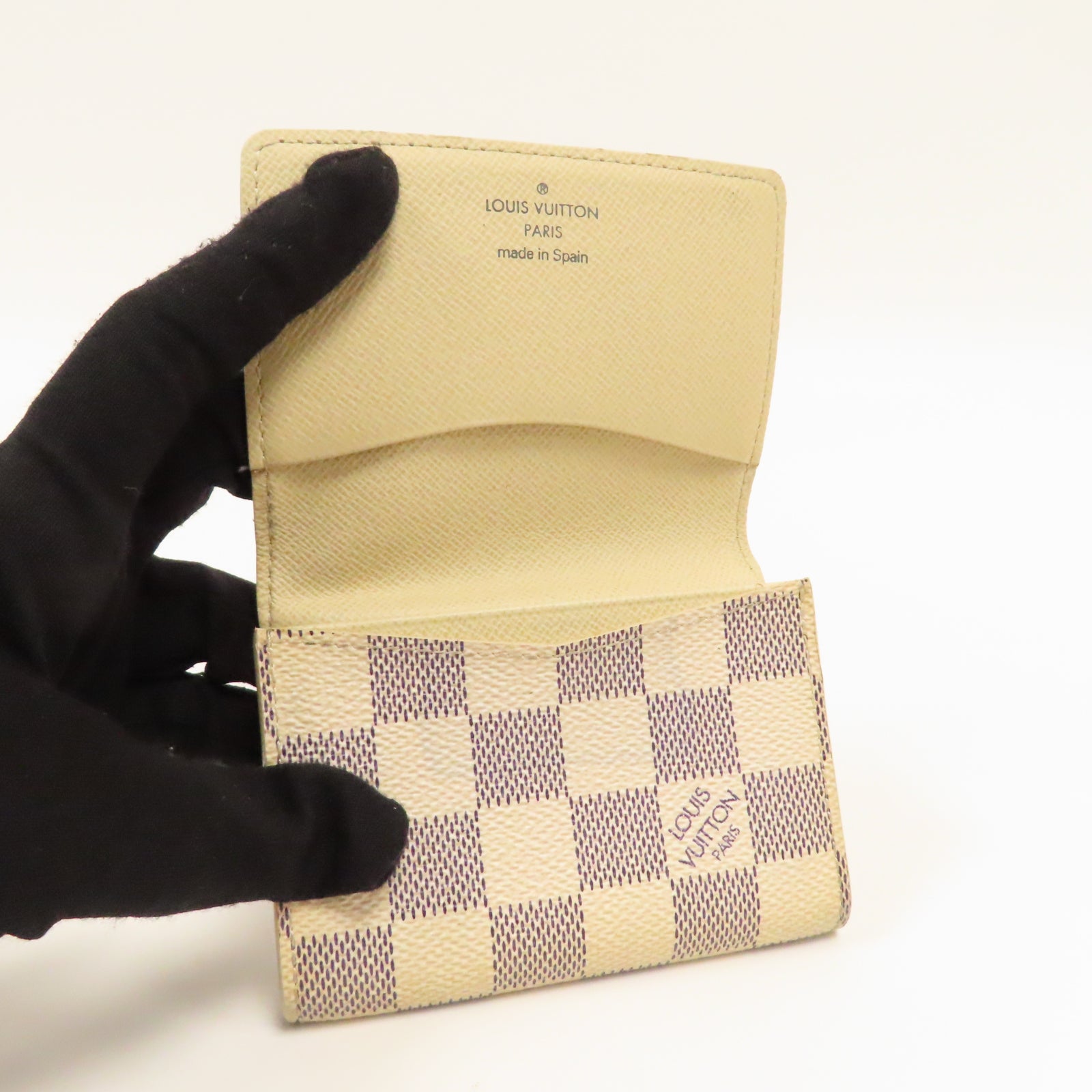 LOUIS VUITTON Damier Azur Card Case卡片套米色