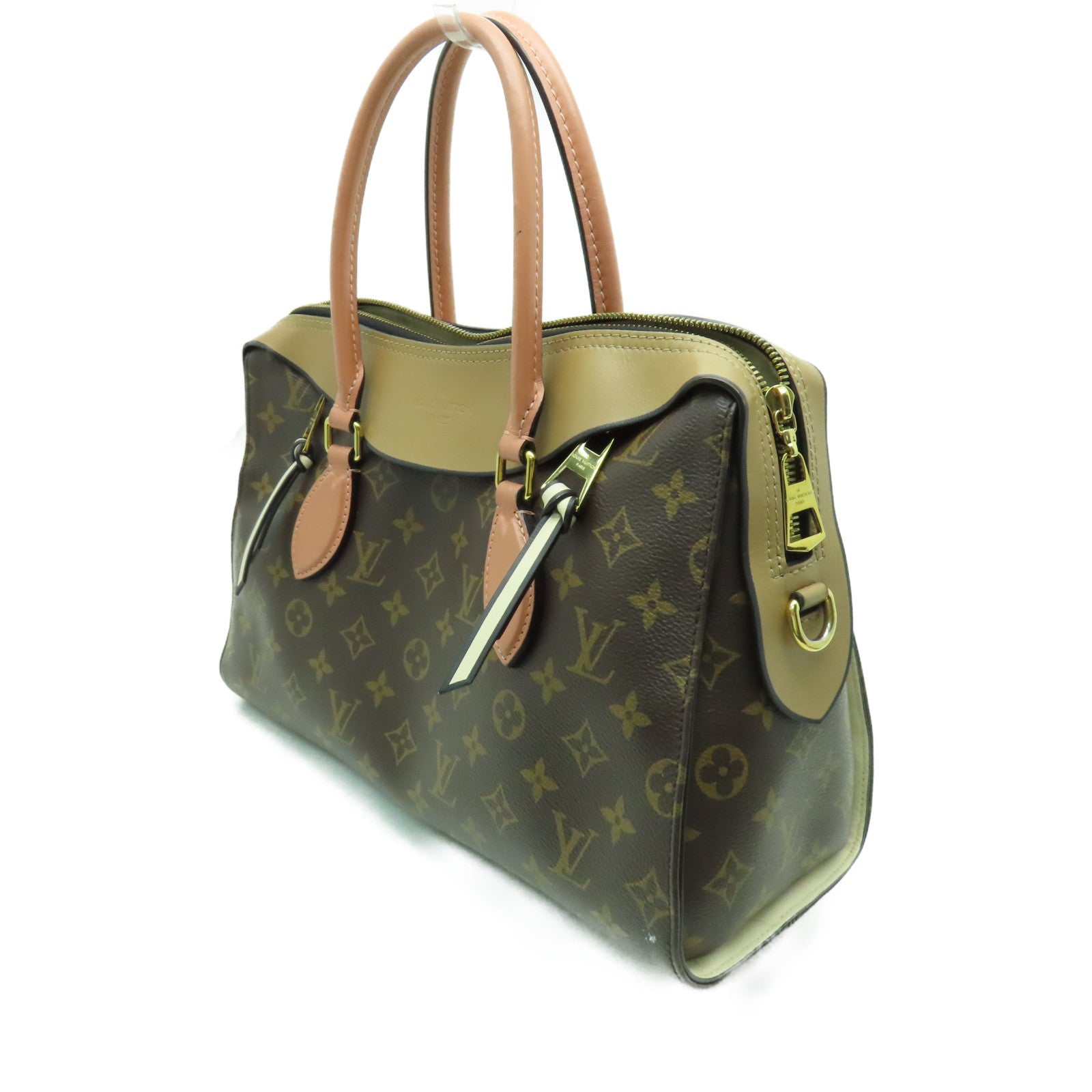 LOUIS VUITTON Monogram Tuileries金扣手挽肩背兩用袋啡色