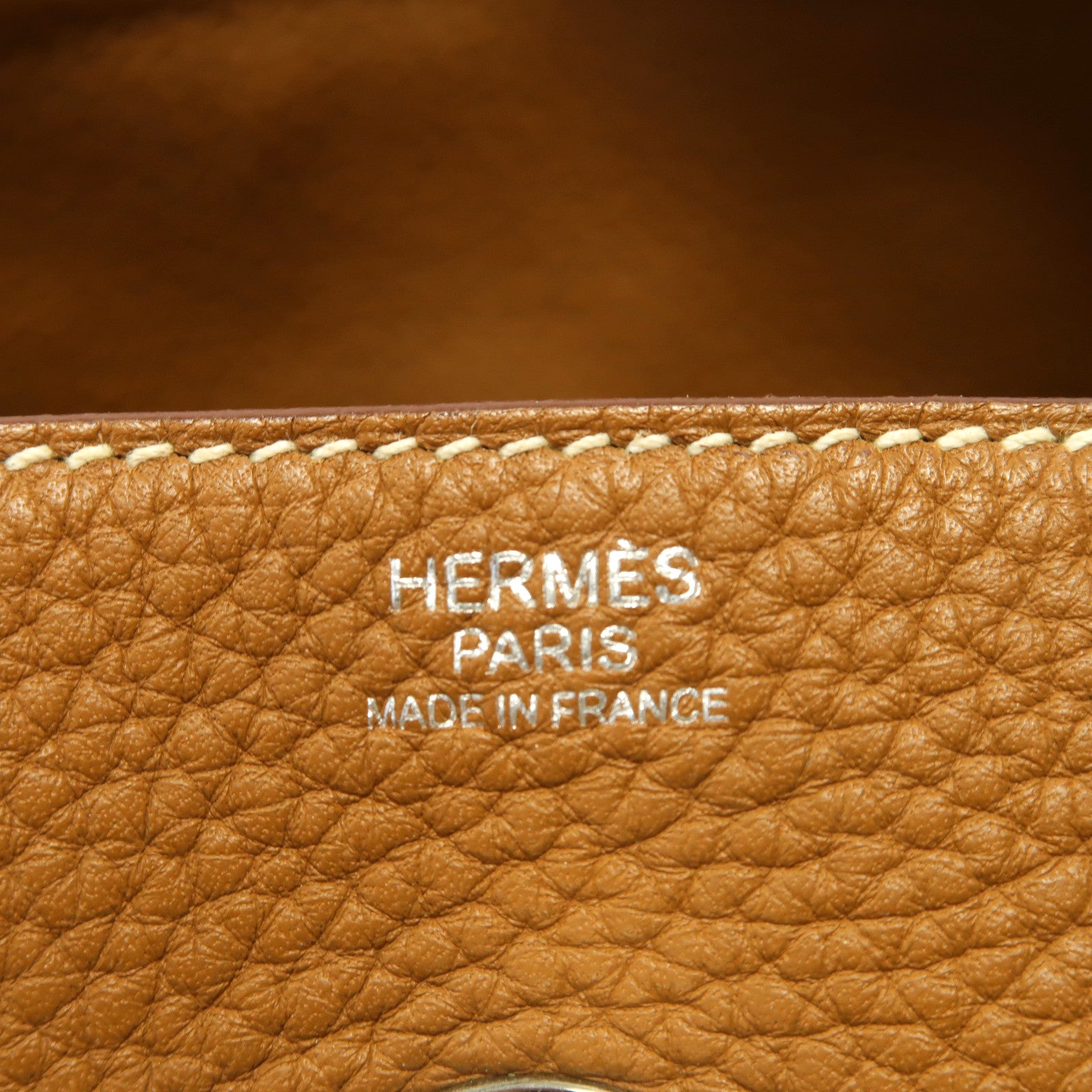 HERMES Clemence皮革Lindy 34銀扣手挽肩背兩用袋啡色