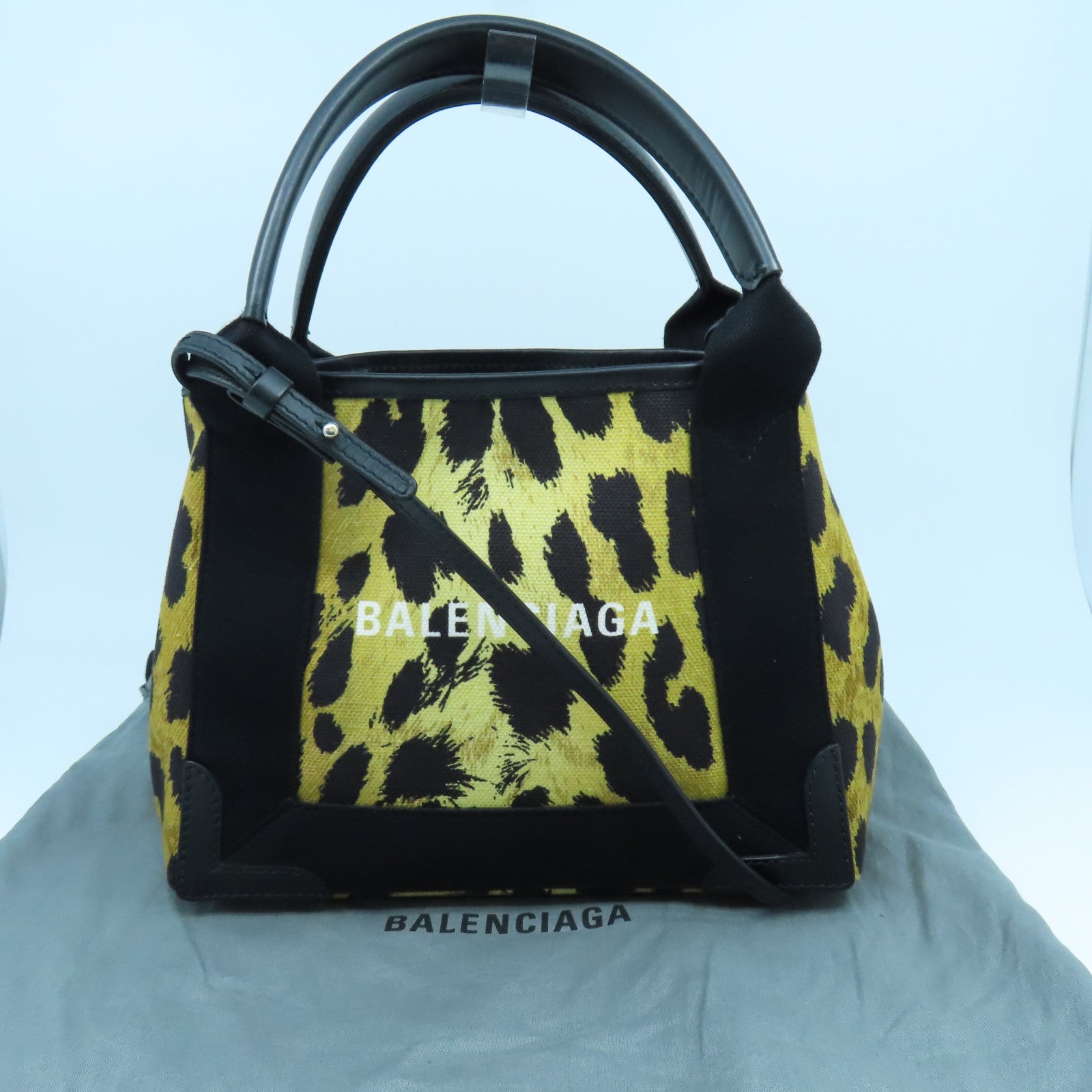 BALENCIAGA 帆布2way Shoulder Bag银扣手挽肩背两用袋黑色