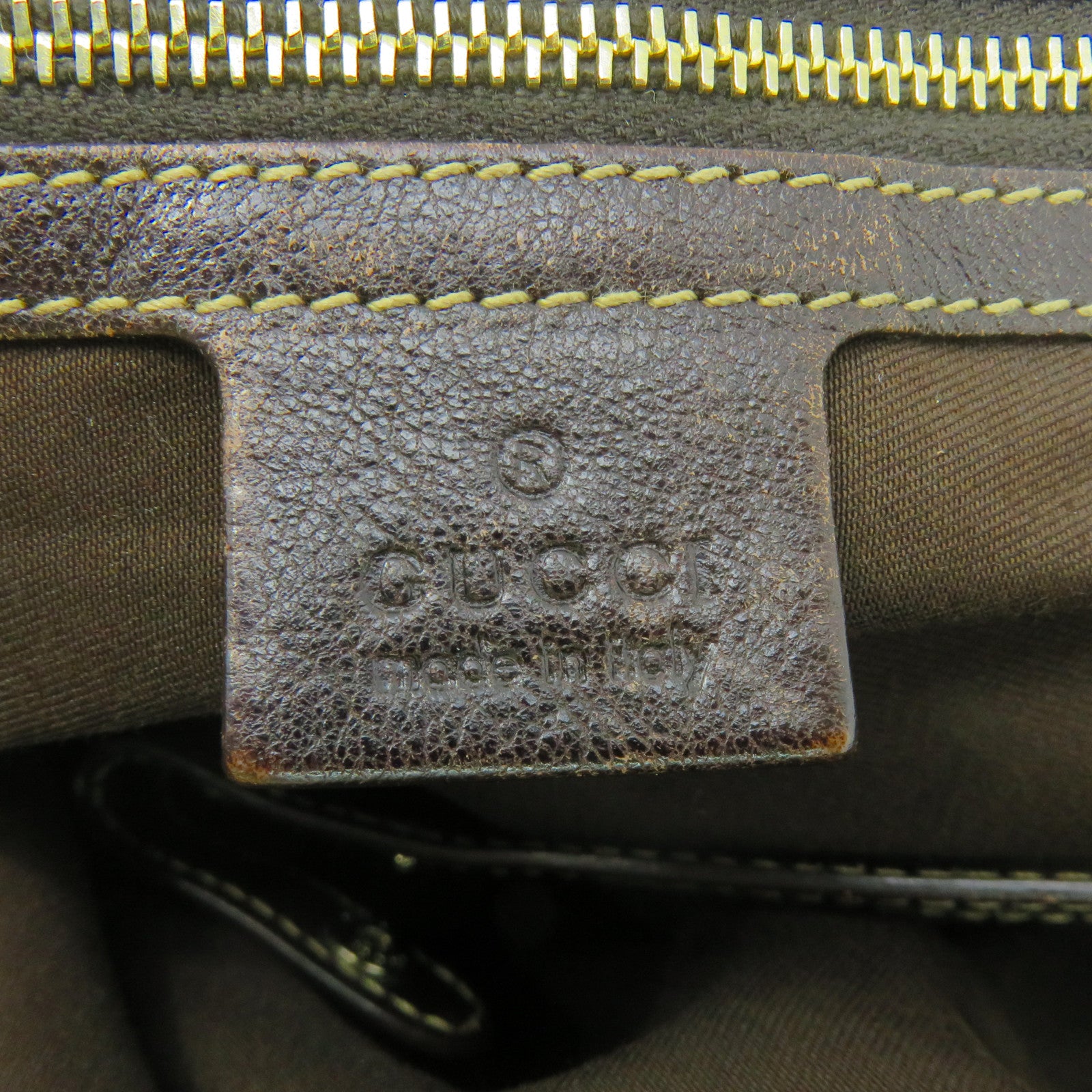 GUCCI 帆布Shoulder Bag金扣肩背袋啡色