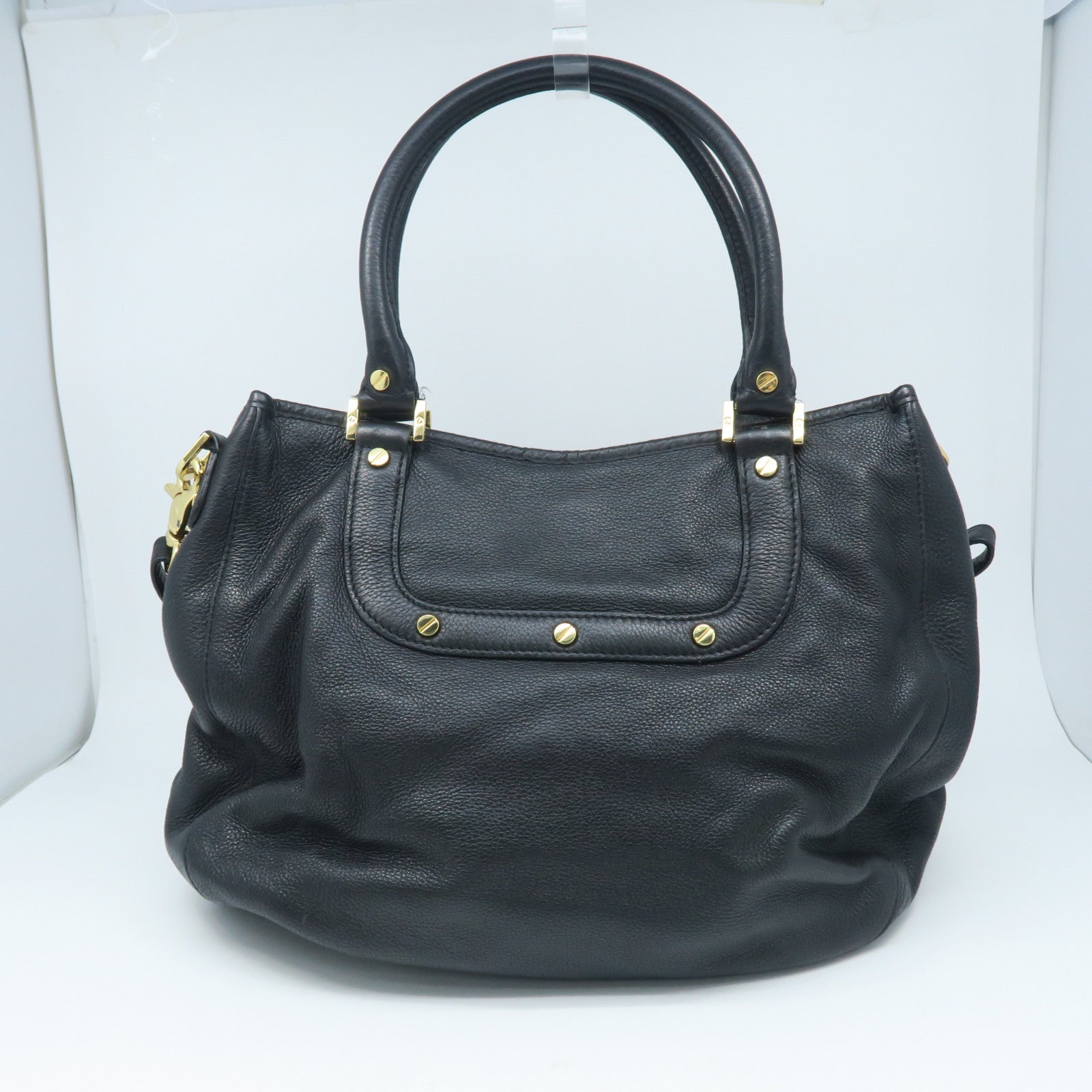 Tory Burch 牛皮皮革2 Way Shoulder金扣手挽肩背兩用袋黑色