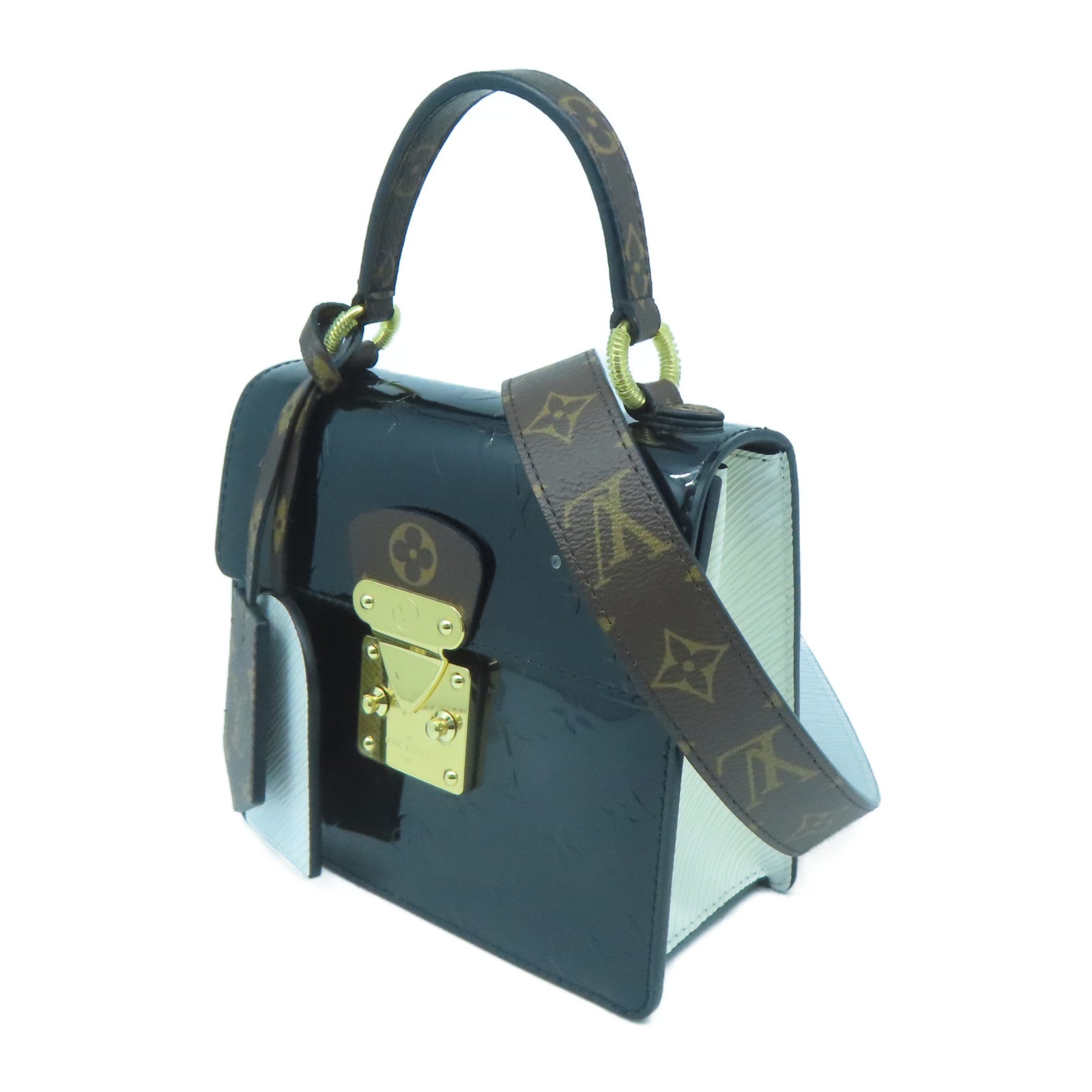 LOUIS VUITTON Monogram/Vernis/Epi Spring Street金扣 手挽肩背兩用袋黑色/白色/啡色