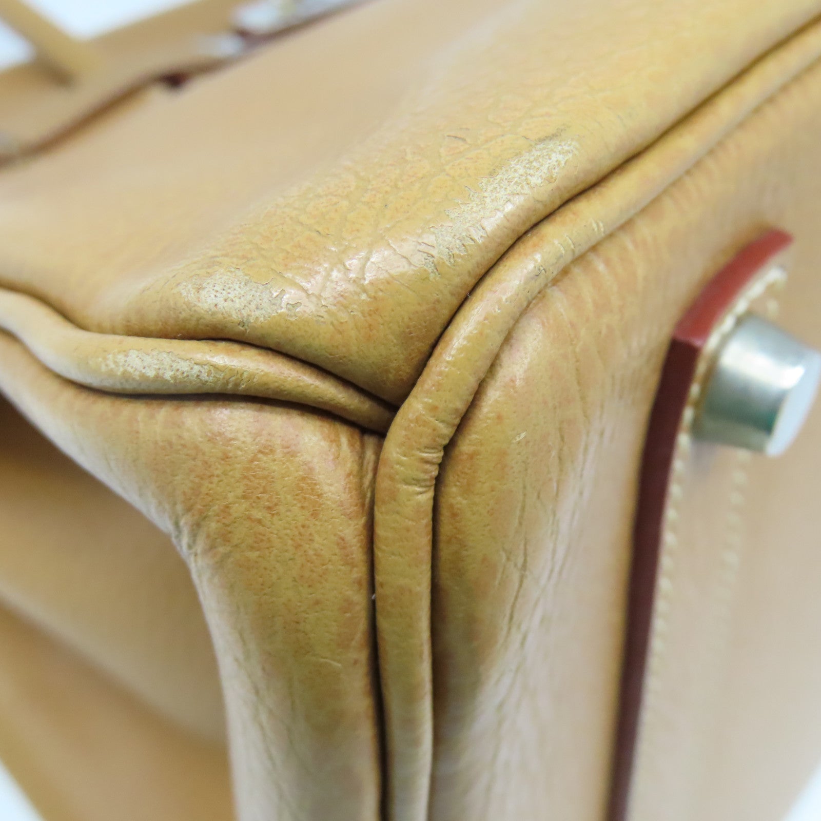 HERMES Ardennes皮革Birkin 35 Hand Bag銀扣手挽袋Natural啡色