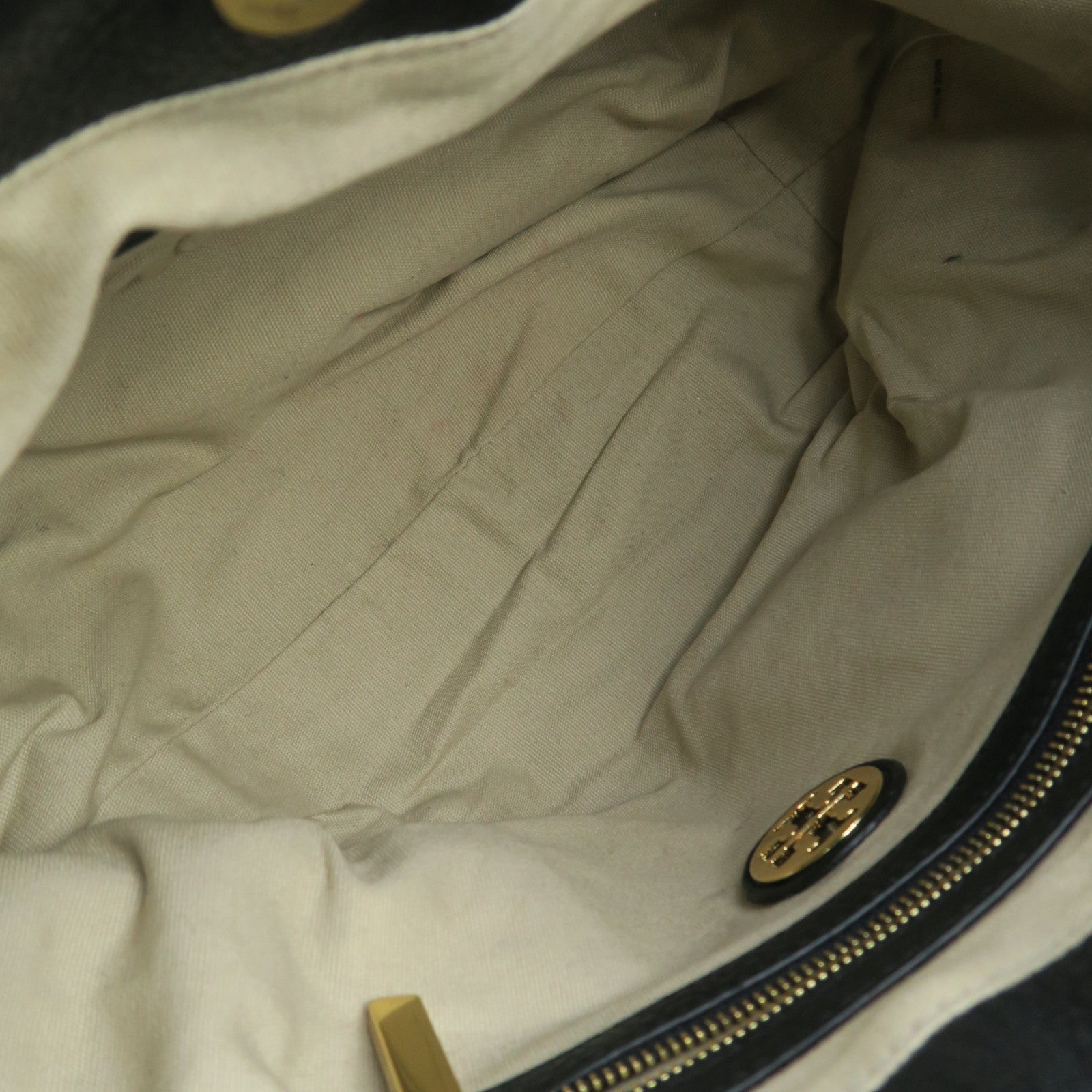 Tory Burch 牛皮皮革2 Way Shoulder金扣手挽肩背兩用袋黑色
