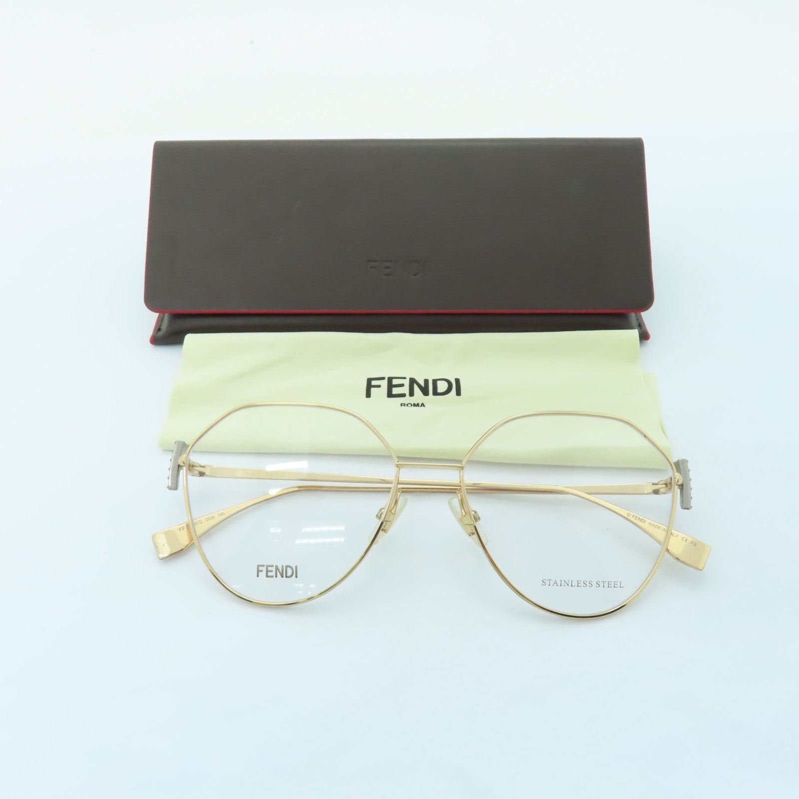 FENDI PVC/金屬Sunglasses太陽眼鏡金色