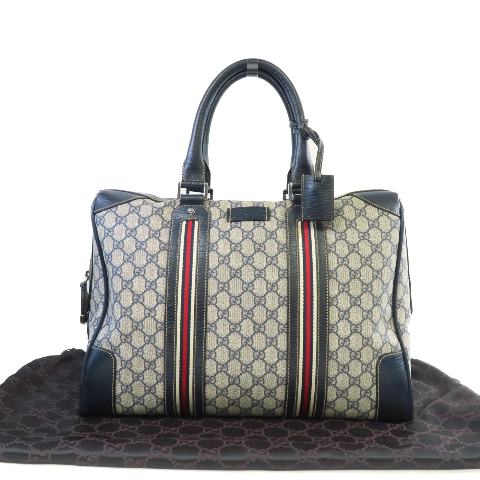 GUCCI 塗層帆布Briefcase公事包啡色/黑色