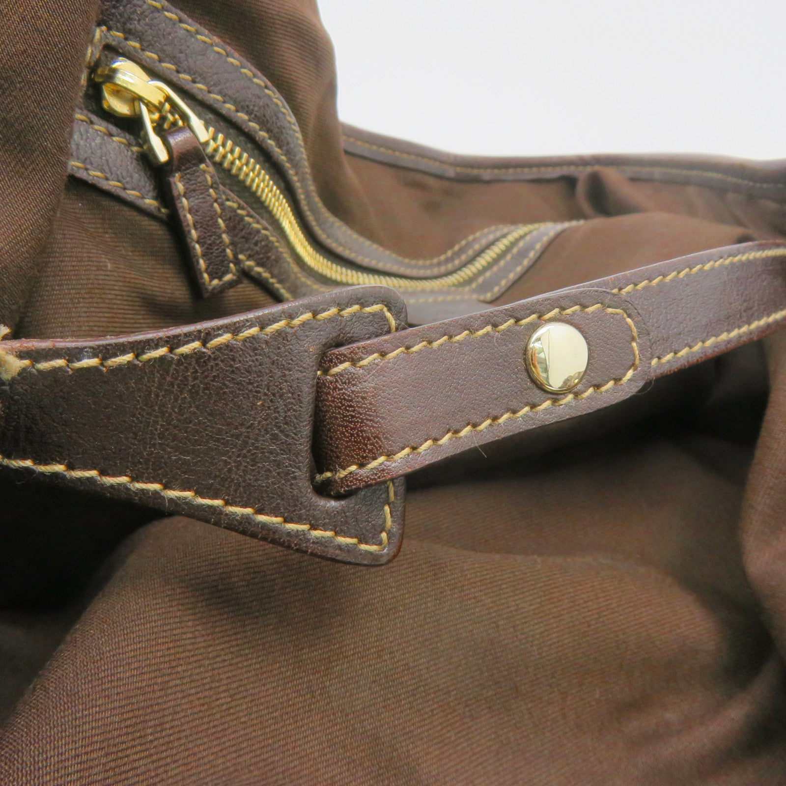 GUCCI 帆布Shoulder Bag金扣肩背袋啡色
