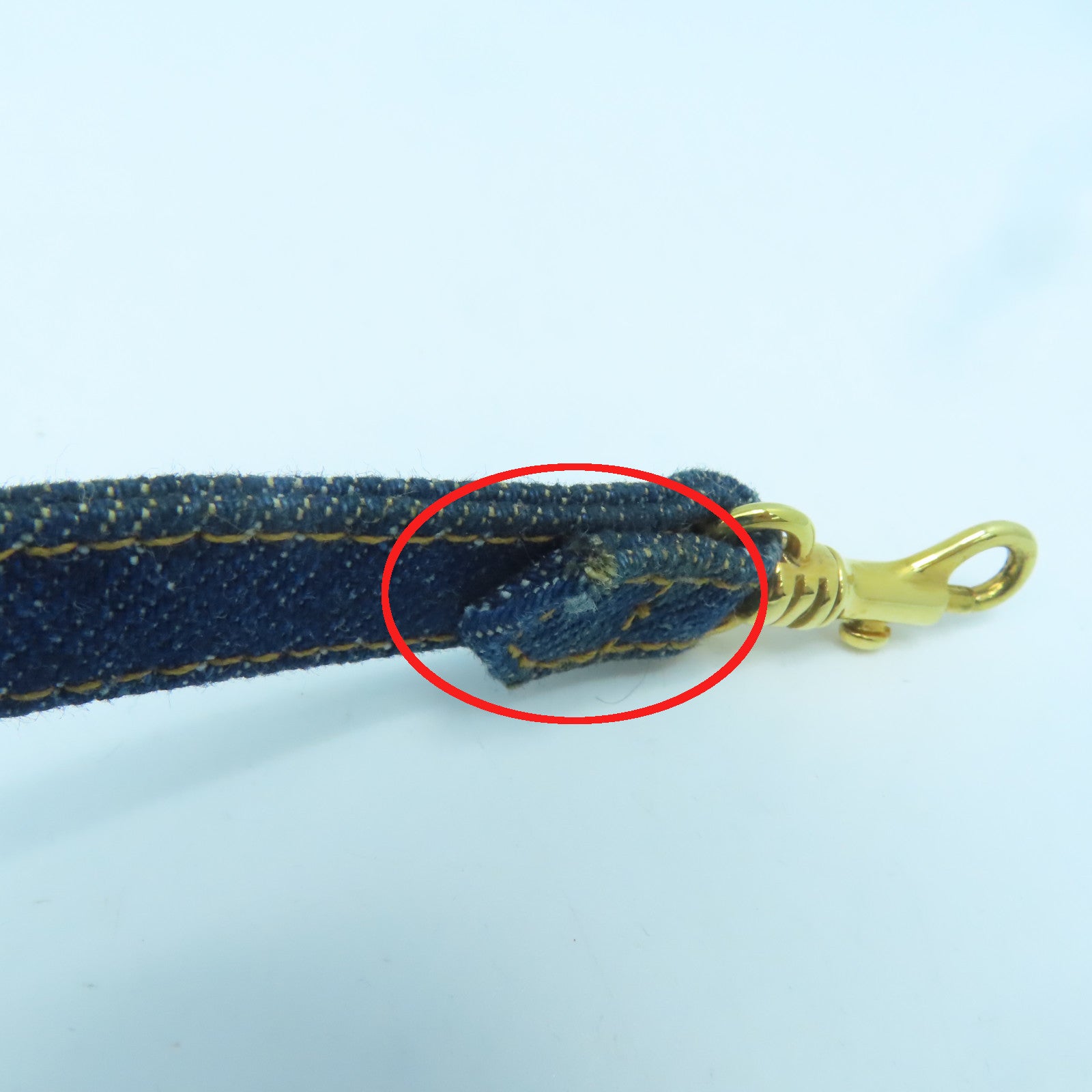 CHANEL 牛仔布Vintage Shoulder金扣手挽肩背两用袋蓝色