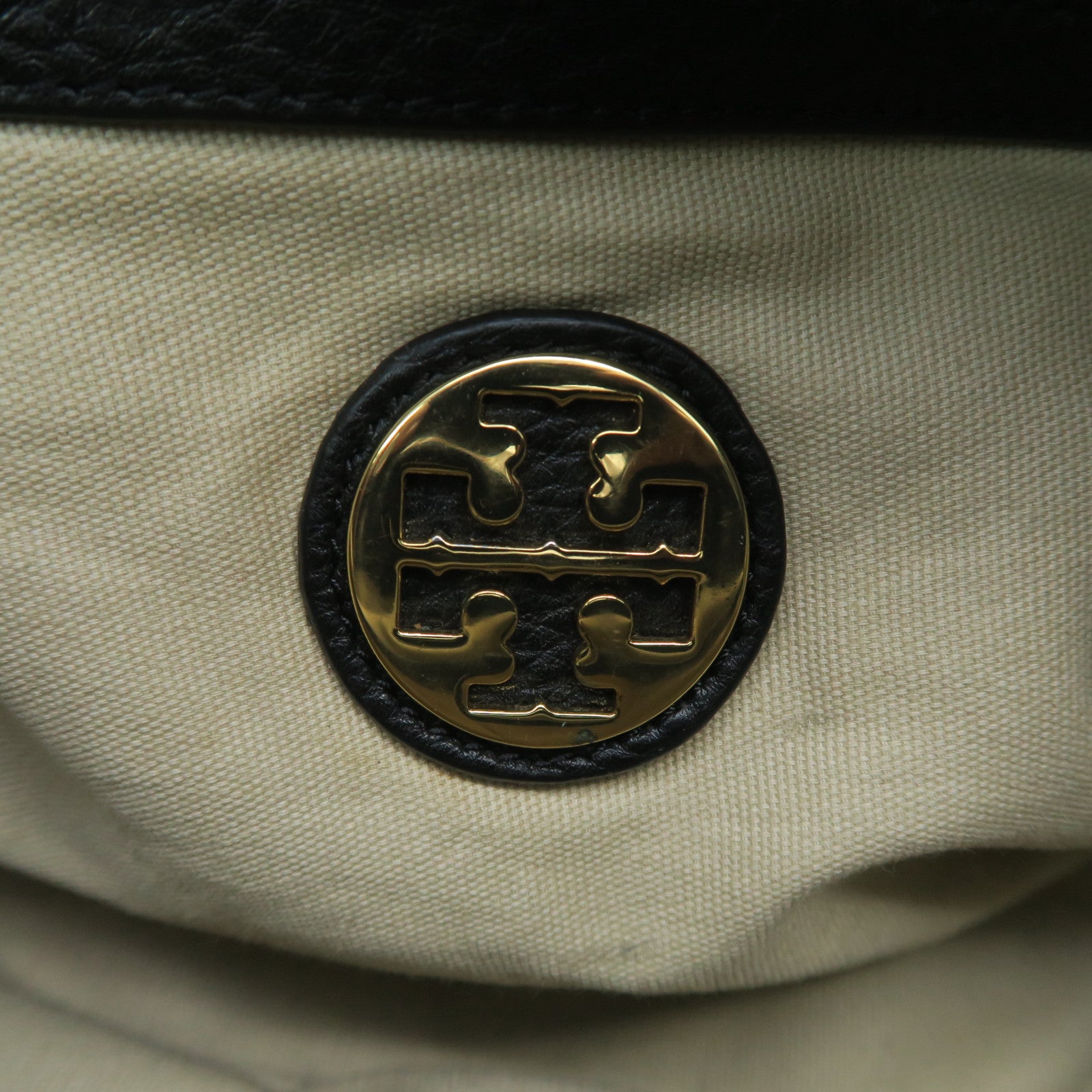 Tory Burch 牛皮皮革2 Way Shoulder金扣手挽肩背兩用袋黑色