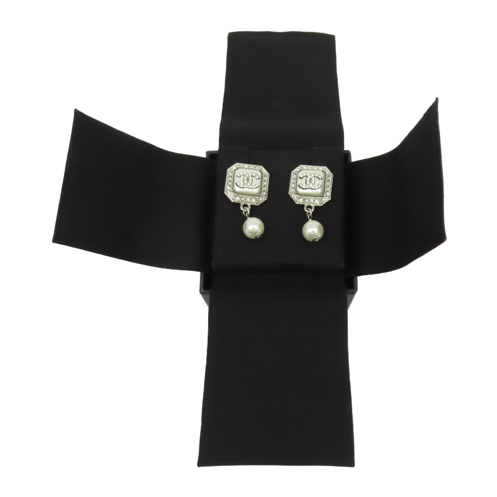 CHANEL 金屬/仿珍珠Earrings耳環銀色
