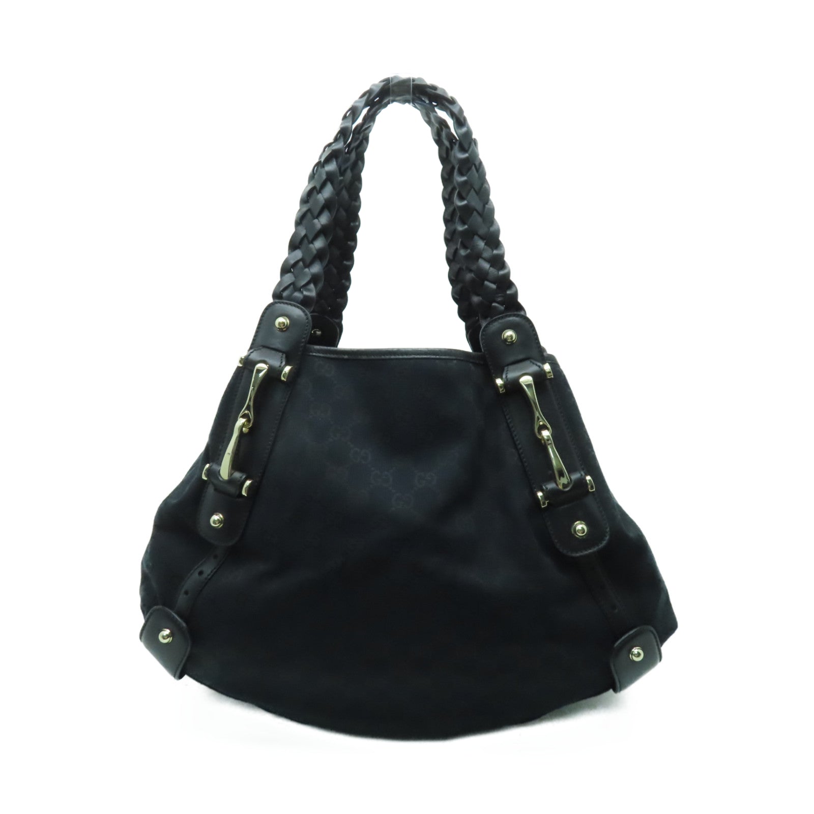 GUCCI 帆布Tote Bag金扣手挽袋黒色