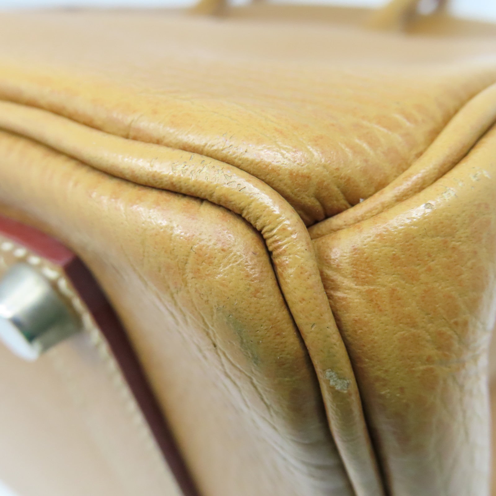 HERMES Ardennes皮革Birkin 35 Hand Bag銀扣手挽袋Natural啡色