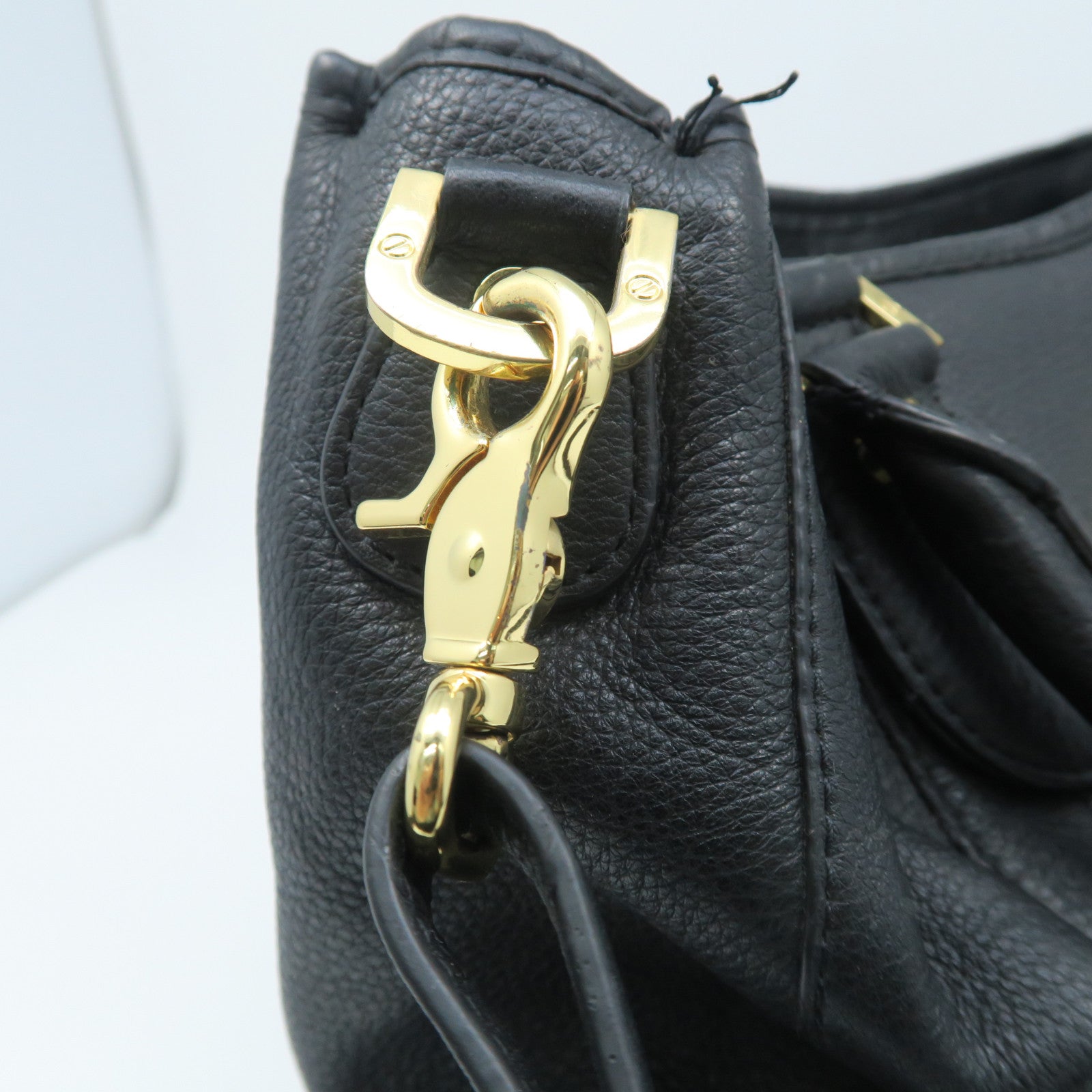 Tory Burch 牛皮皮革2 Way Shoulder金扣手挽肩背兩用袋黑色