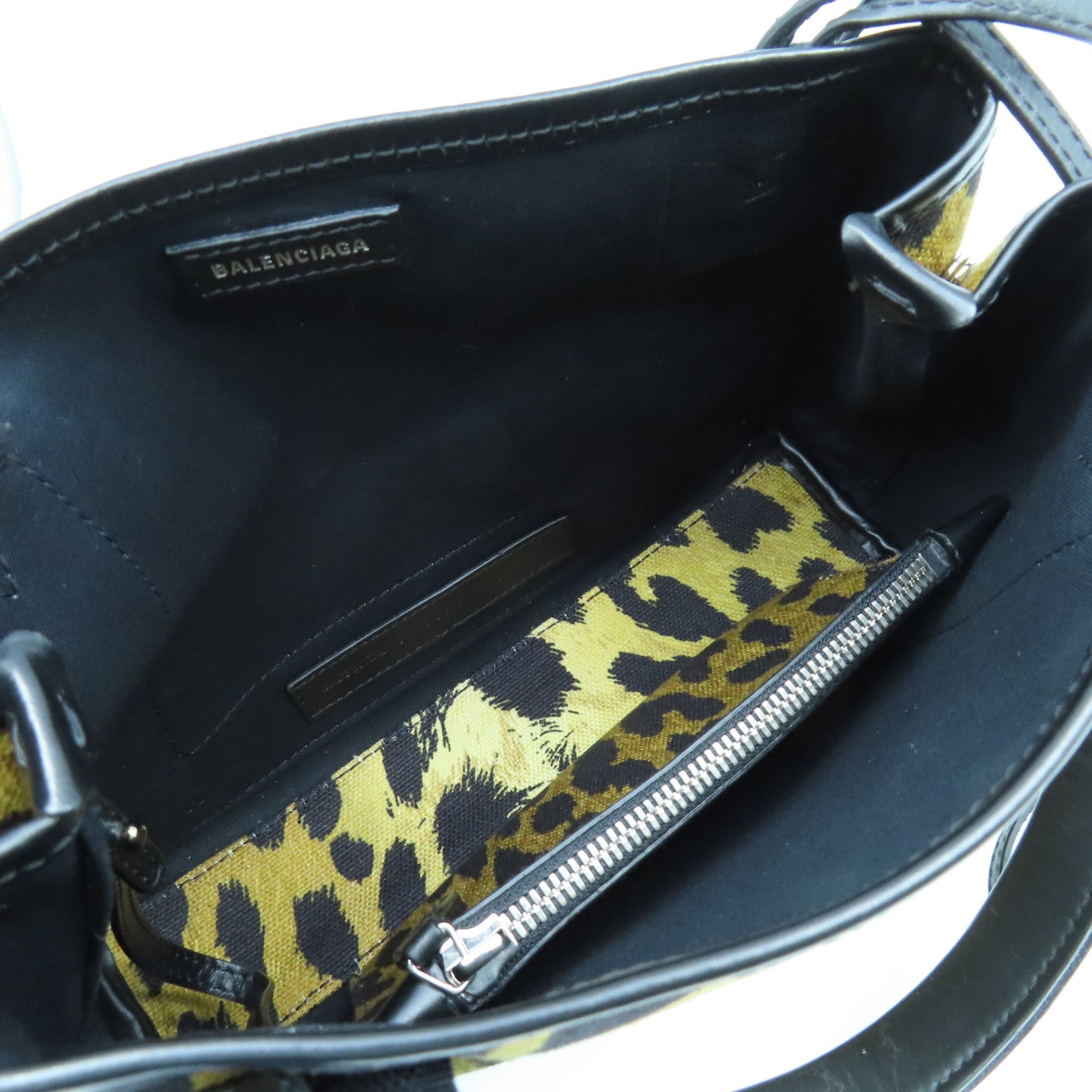 BALENCIAGA 帆布2way Shoulder Bag银扣手挽肩背两用袋黑色