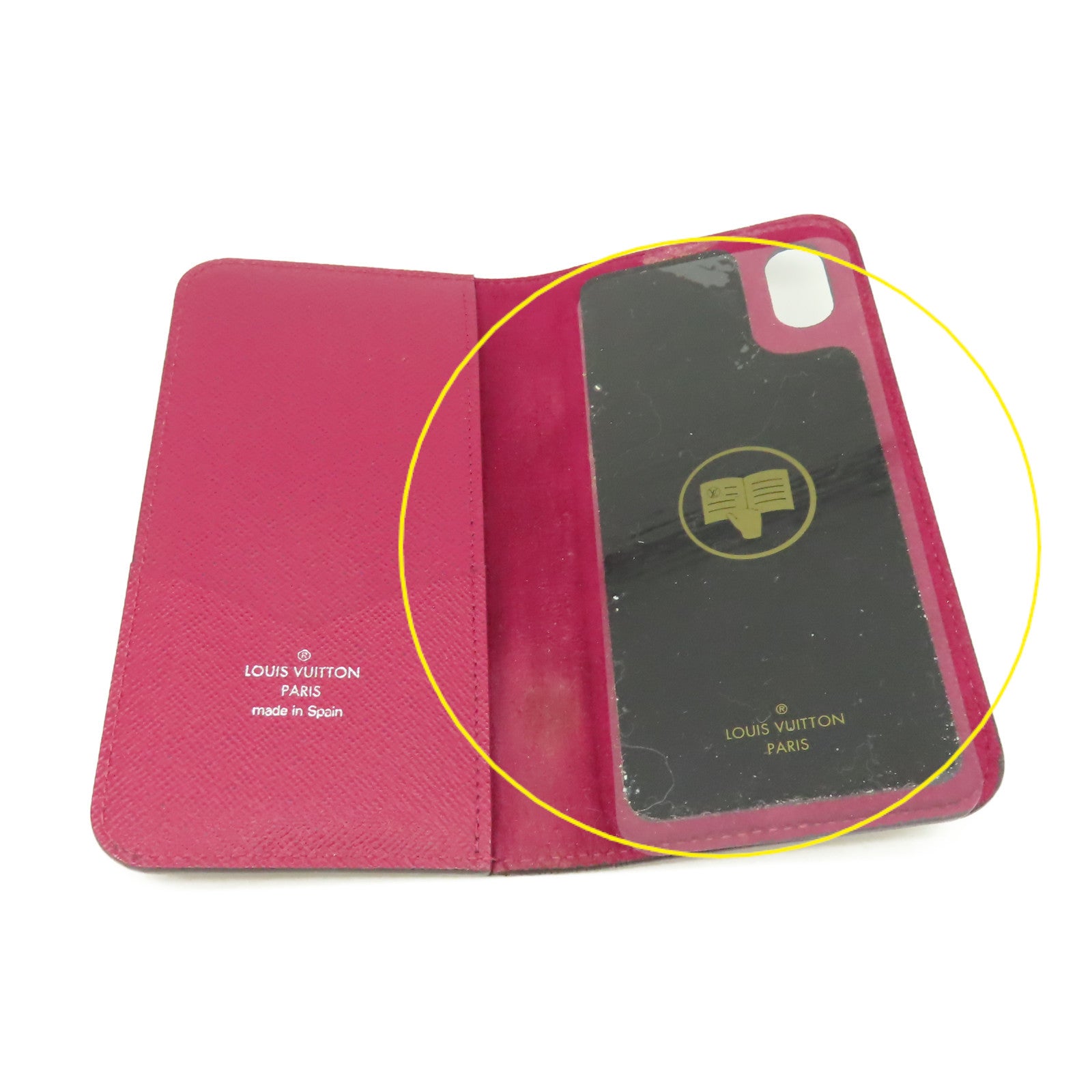 LOUIS VUITTON Epi iPhone X/XS Folio Case手機保護套酒紅色
