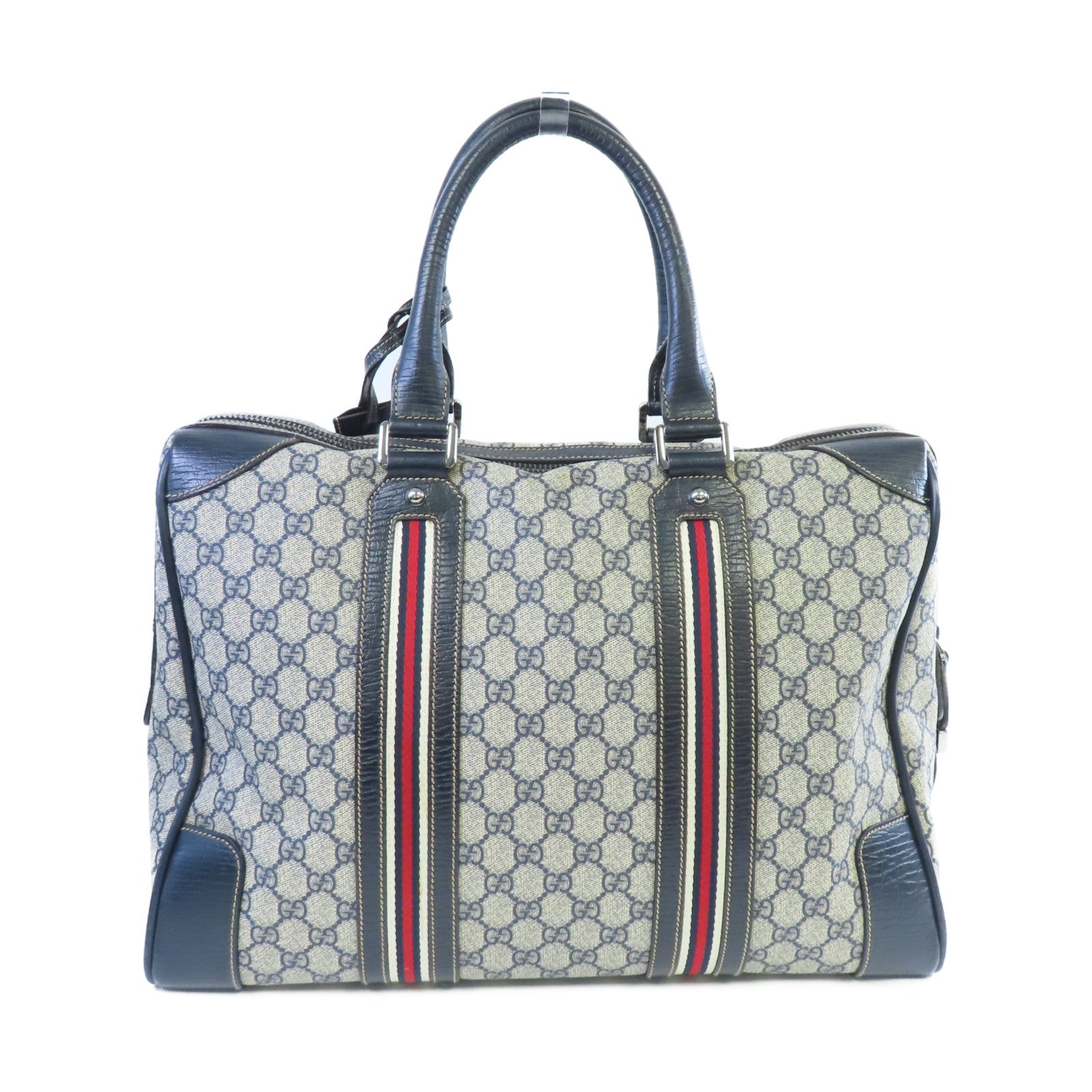 GUCCI 塗層帆布Briefcase公事包啡色/黑色