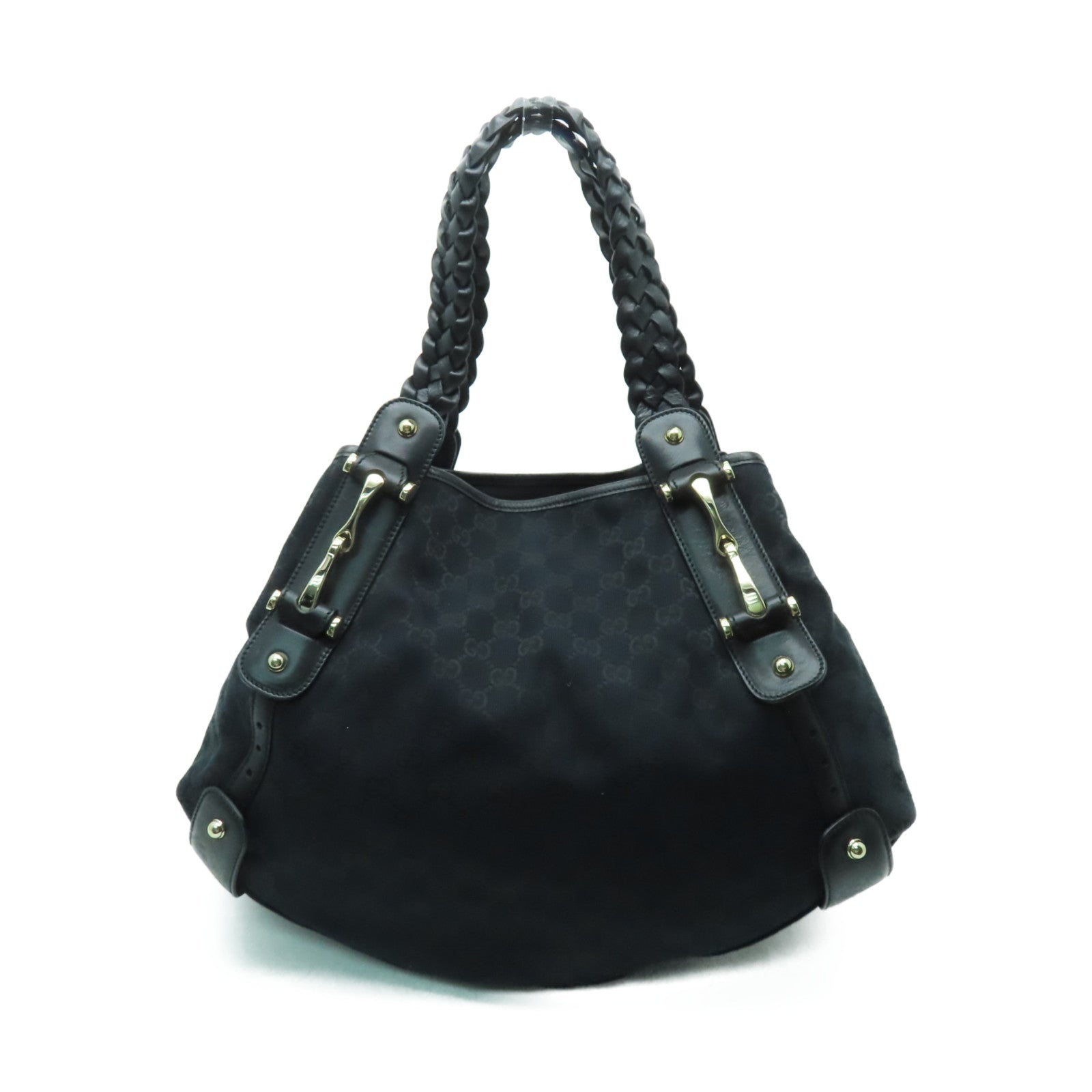GUCCI 帆布Tote Bag金扣手挽袋黒色