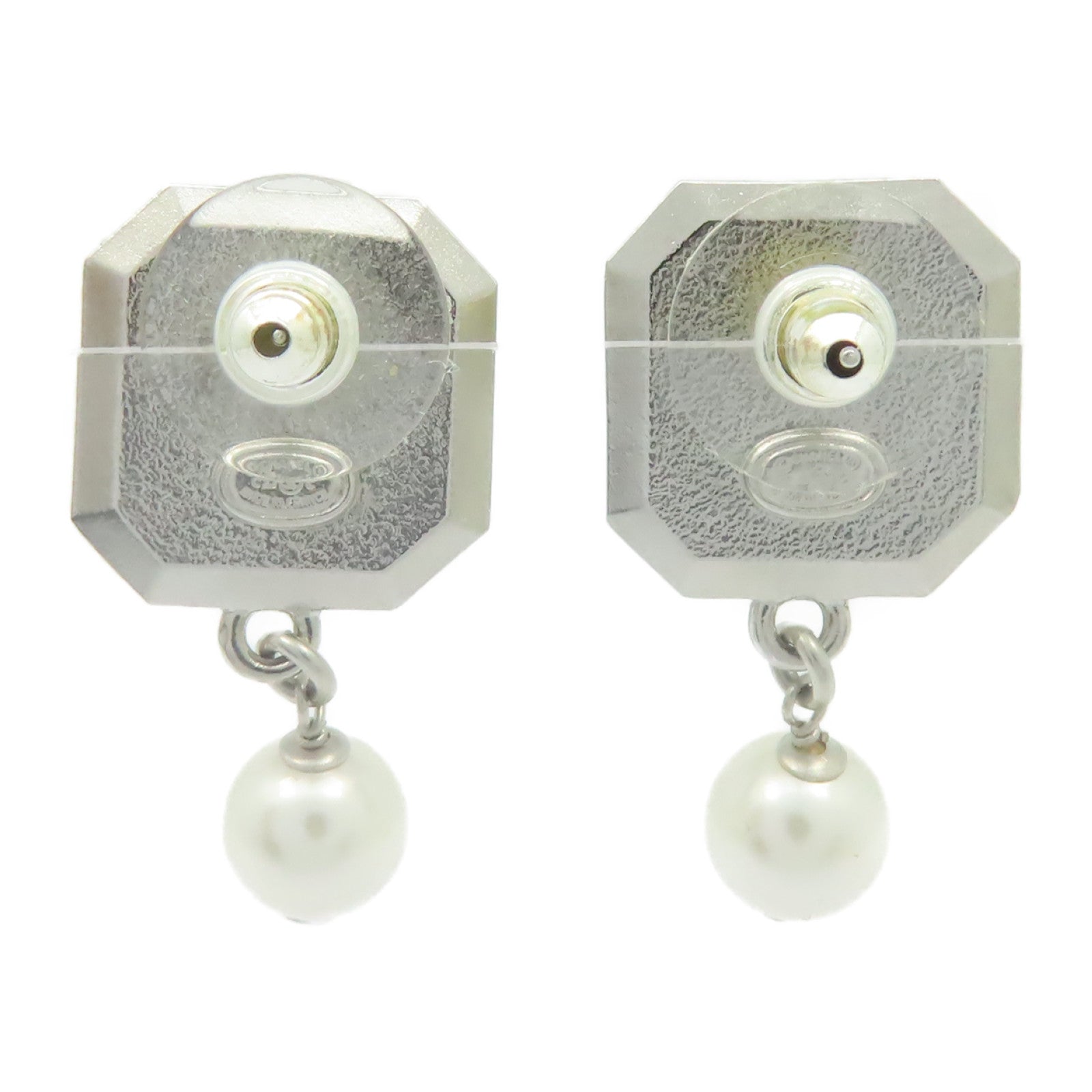 CHANEL 金屬/仿珍珠Earrings耳環銀色