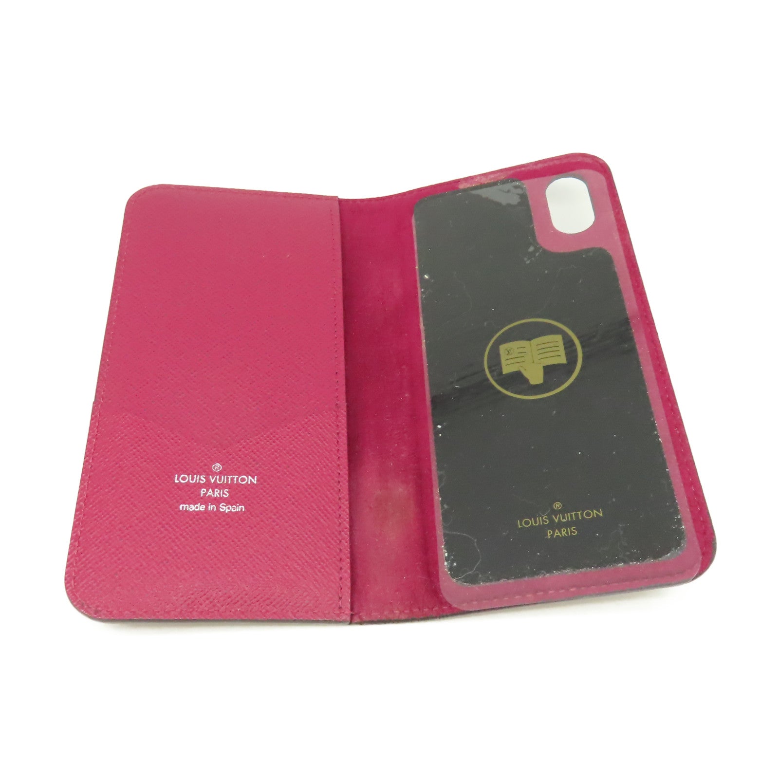 LOUIS VUITTON Epi iPhone X/XS Folio Case手機保護套酒紅色