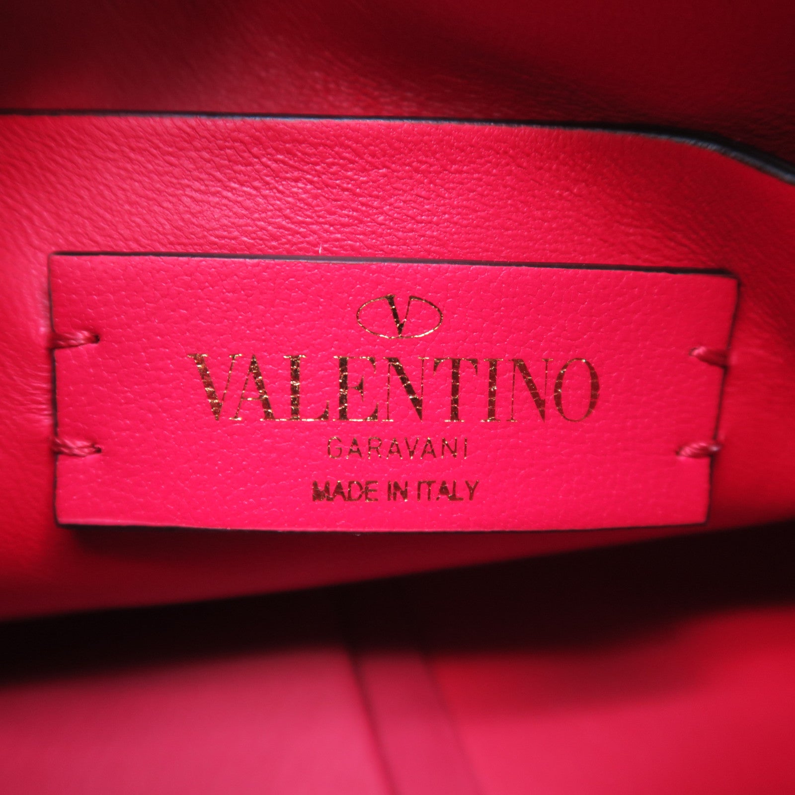 Valentino 牛皮皮革Shoulder Bag金扣手挽肩背兩用袋白色/紅色