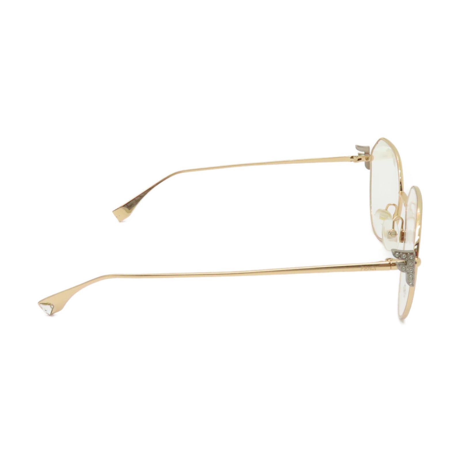 FENDI PVC/金屬Sunglasses太陽眼鏡金色