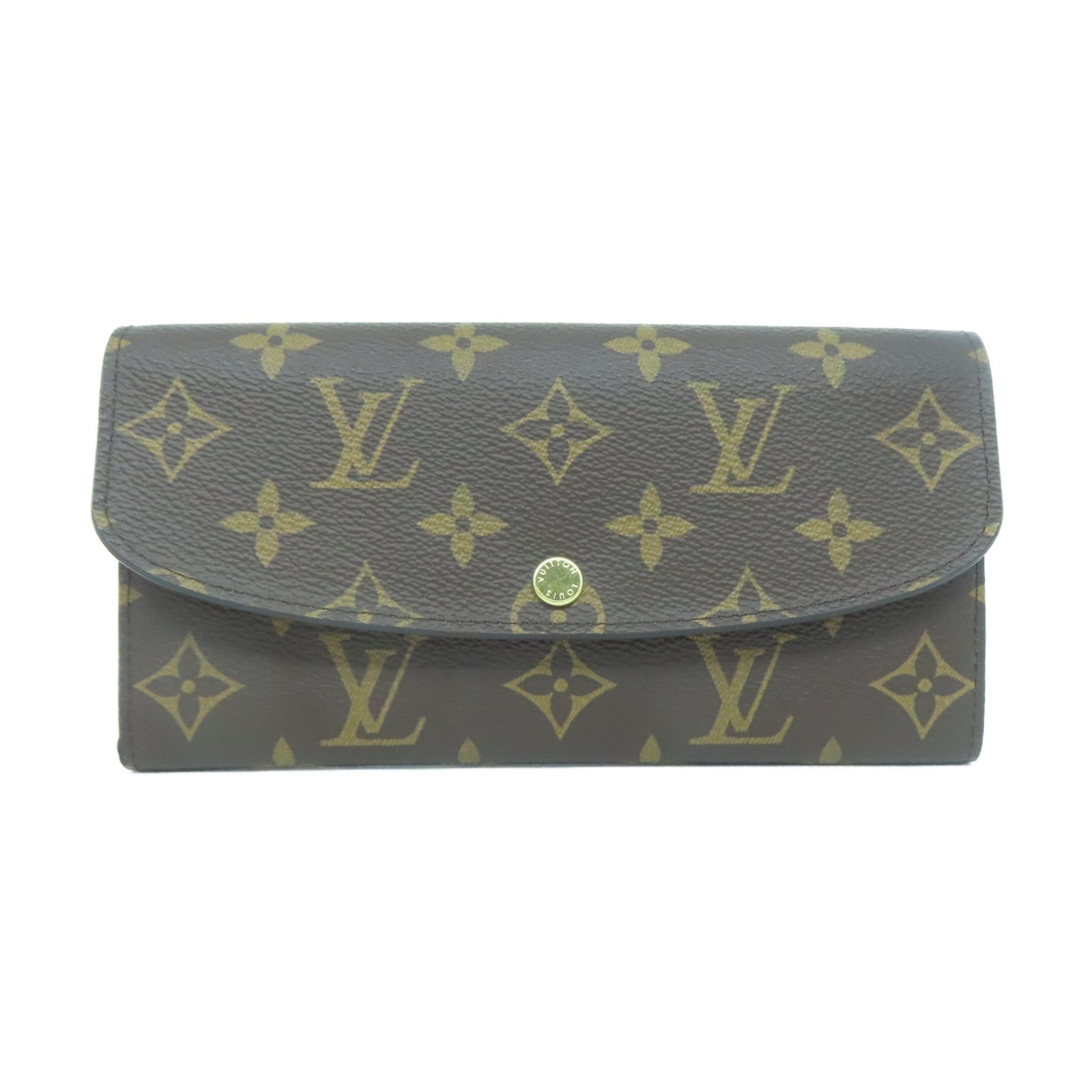 LOUIS VUITTON Monogram Emilie Wallet金扣長錢包啡色