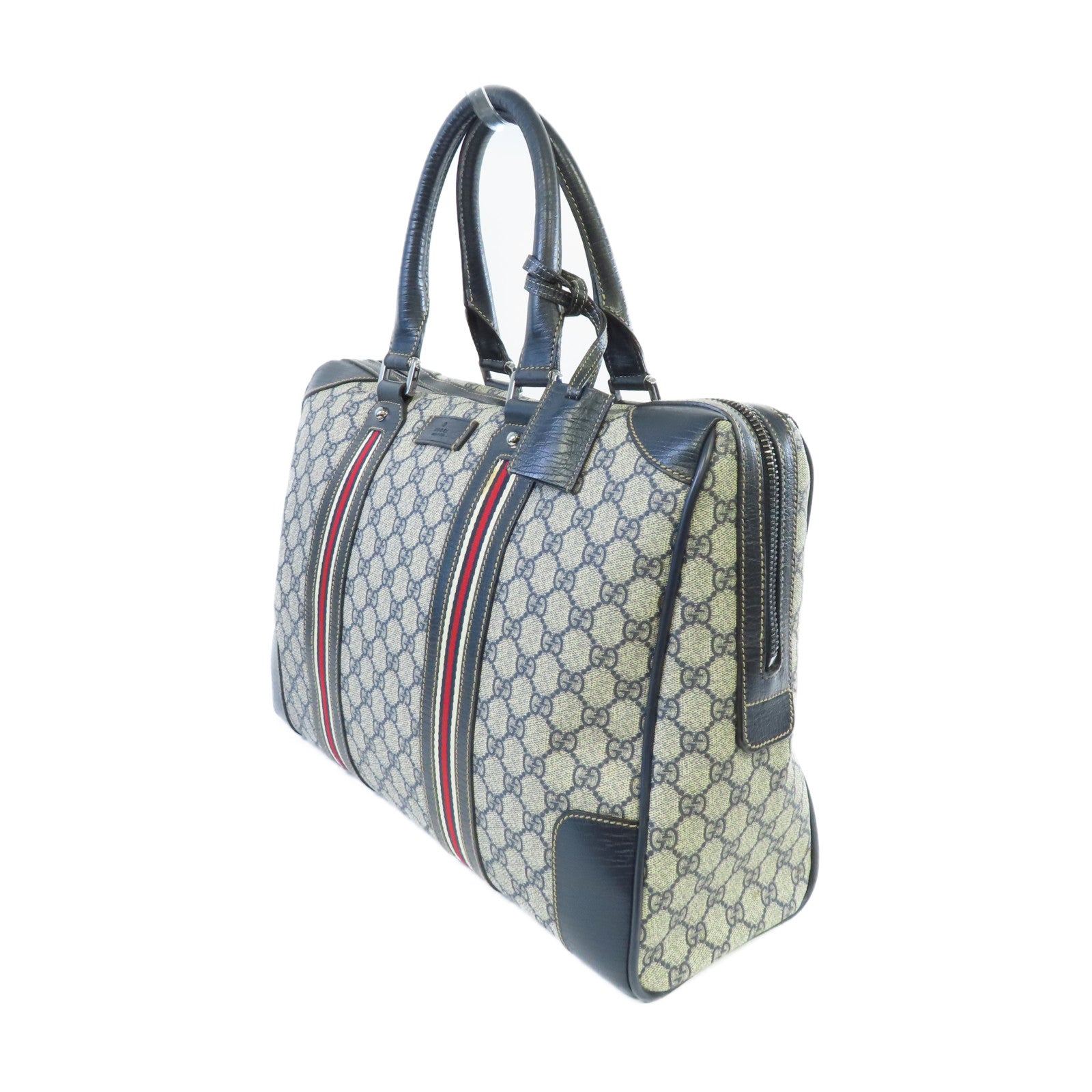 GUCCI 塗層帆布Briefcase公事包啡色/黑色